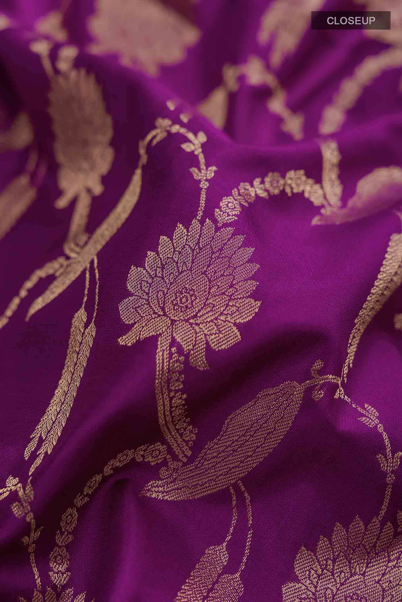Purple Soft Silk Saree - Image 3