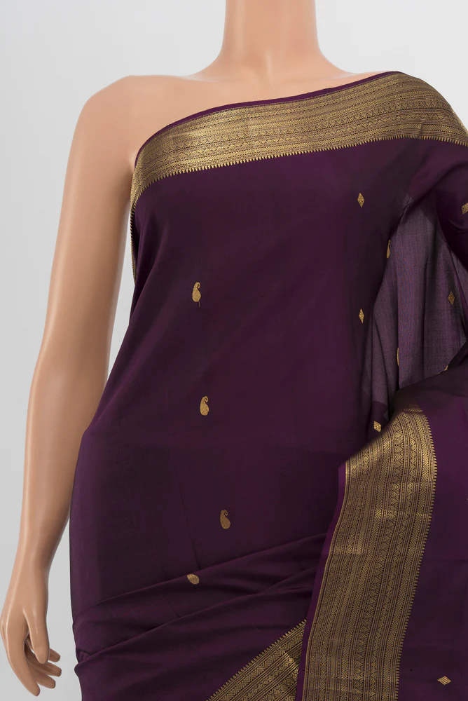 Purple Soft Silk Saree - Image 2