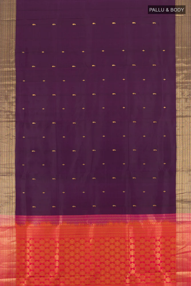 Purple Soft Silk Saree - Image 5