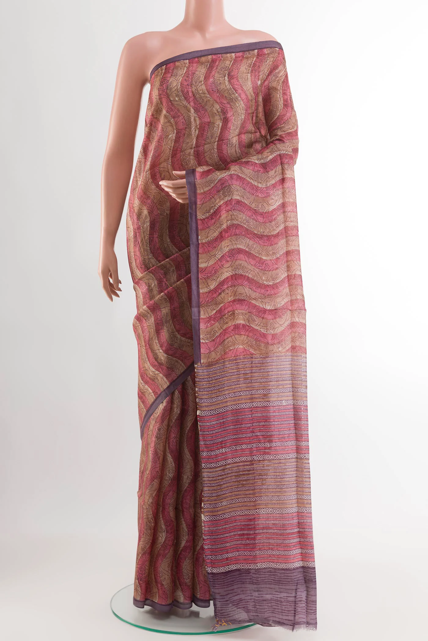 Multi Color Printed Silk Saree