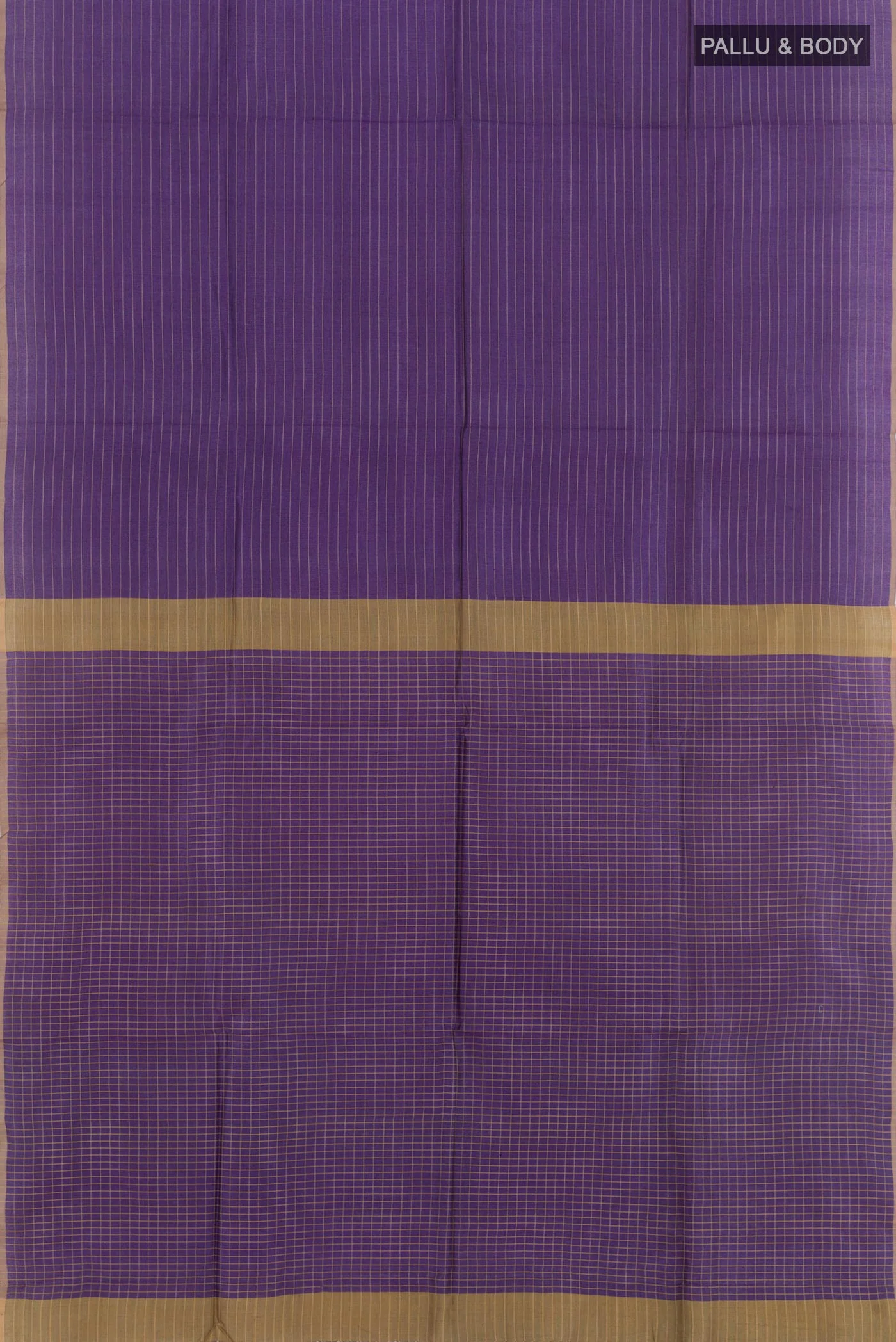 Violet Tussar Silk Saree - Image 3
