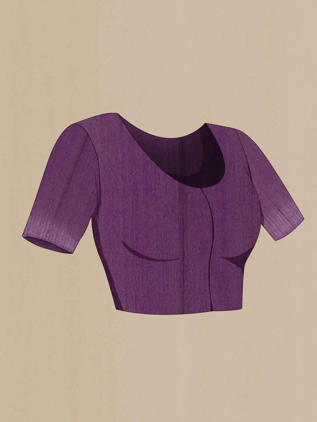 Lavender Tussar Silk Saree - Image 2