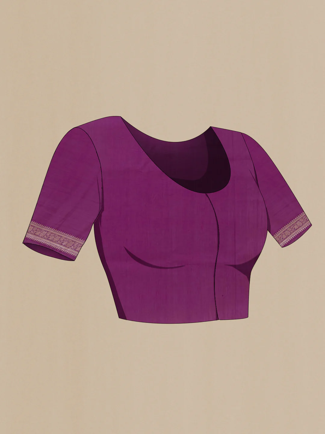 Purple Banarasi Raw Silk Saree - Image 2