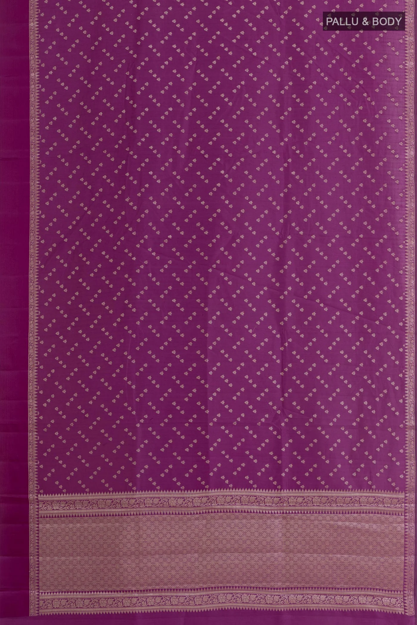 Purple Banarasi Raw Silk Saree - Image 3