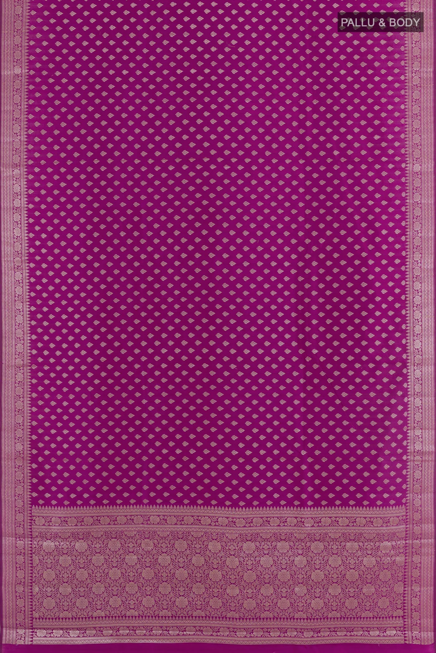 Purple Banarasi Raw Silk Saree - Image 3
