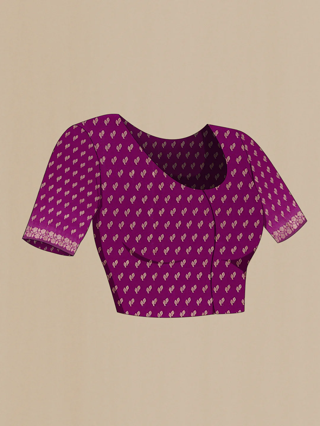 Purple Banarasi Raw Silk Saree - Image 2