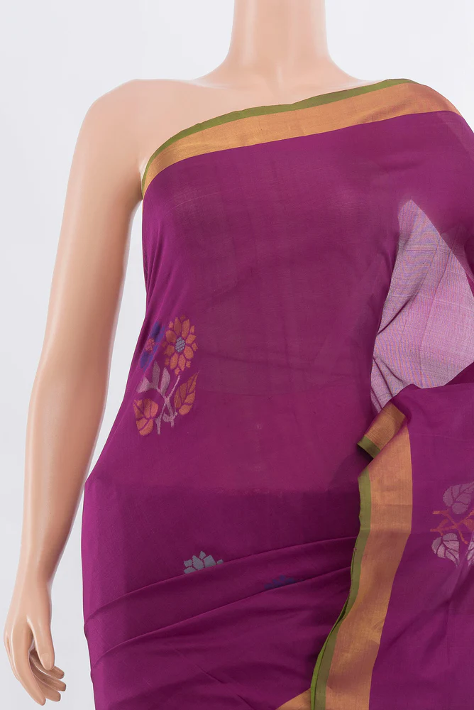 Purple Uppada Silk Saree - Image 2