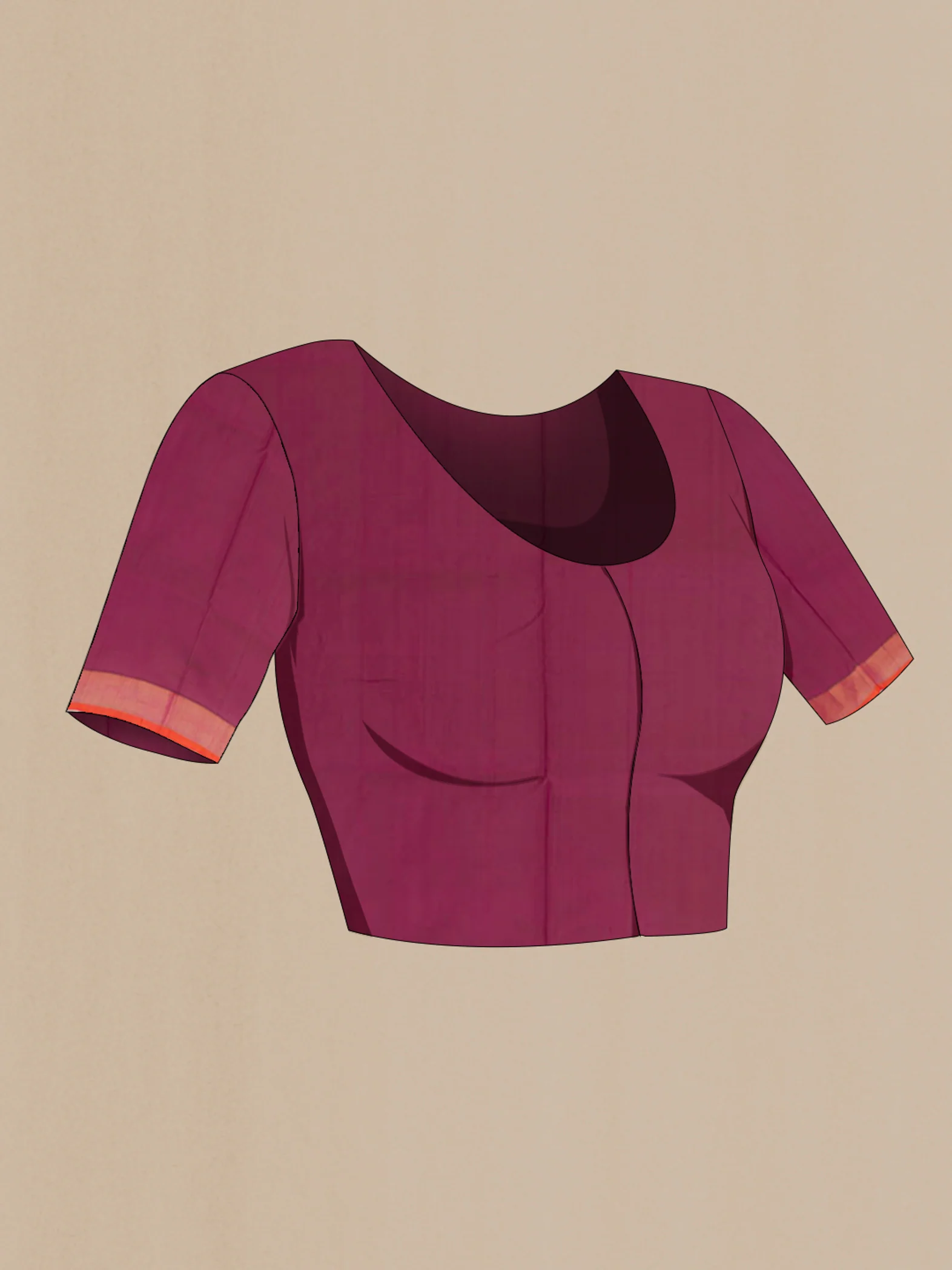 Magenta Uppada Silk Saree - Image 2