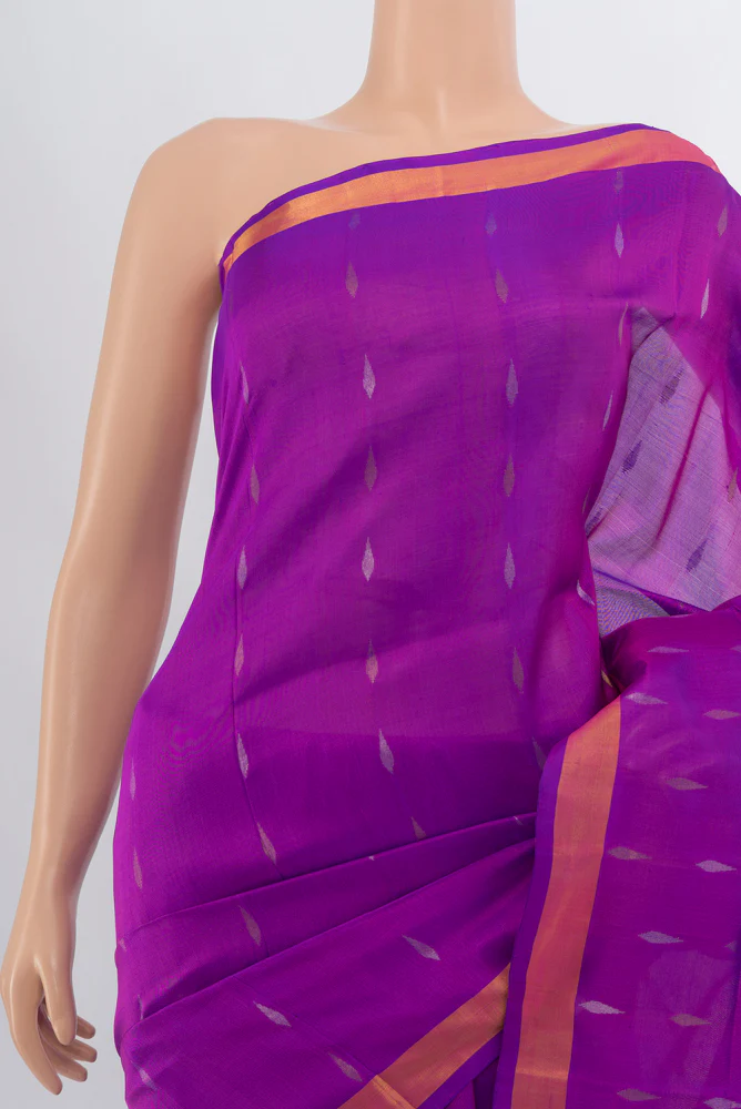 Purple Uppada Silk Saree - Image 2