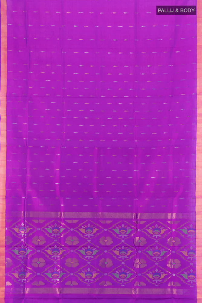 Purple Uppada Silk Saree - Image 5