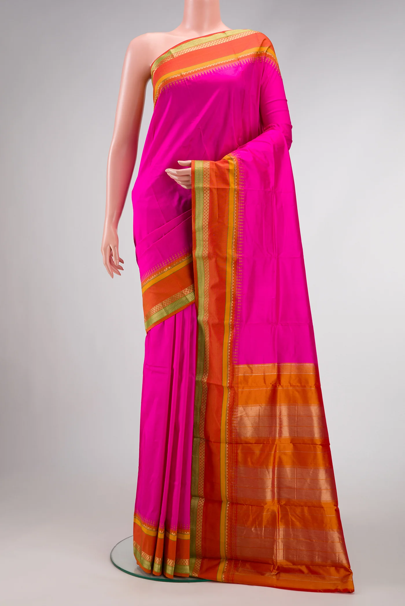 Rani Pink Bangalore Silk Saree