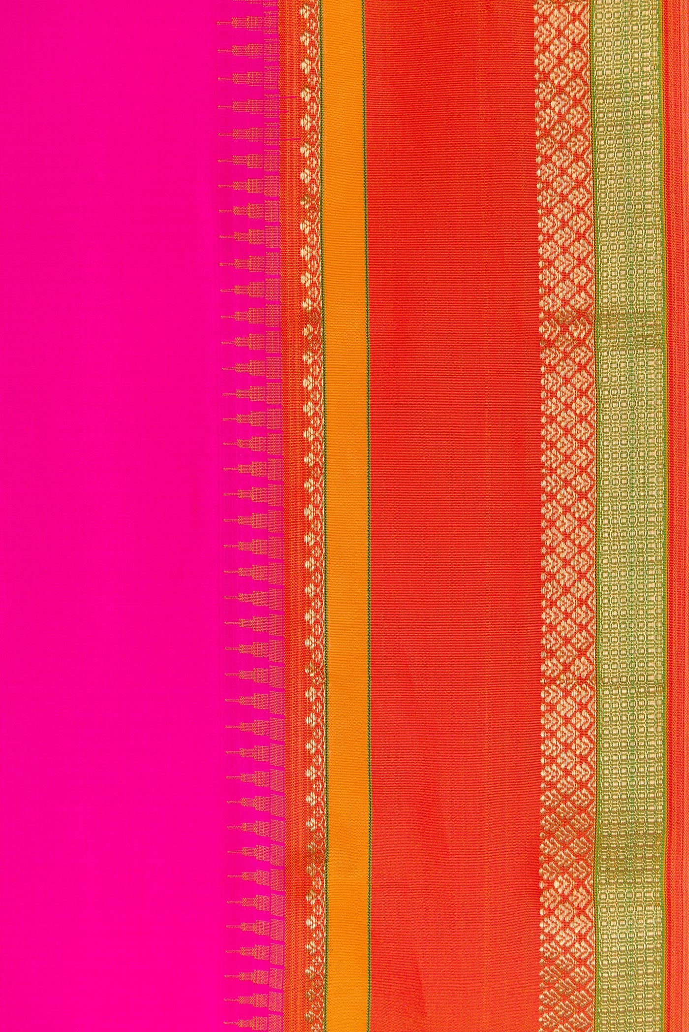 Rani Pink Bangalore Silk Saree - Image 3