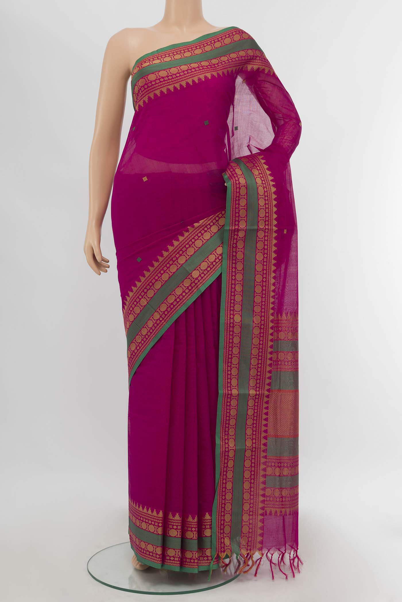 Rani Pink Coimbatore Cotton Saree