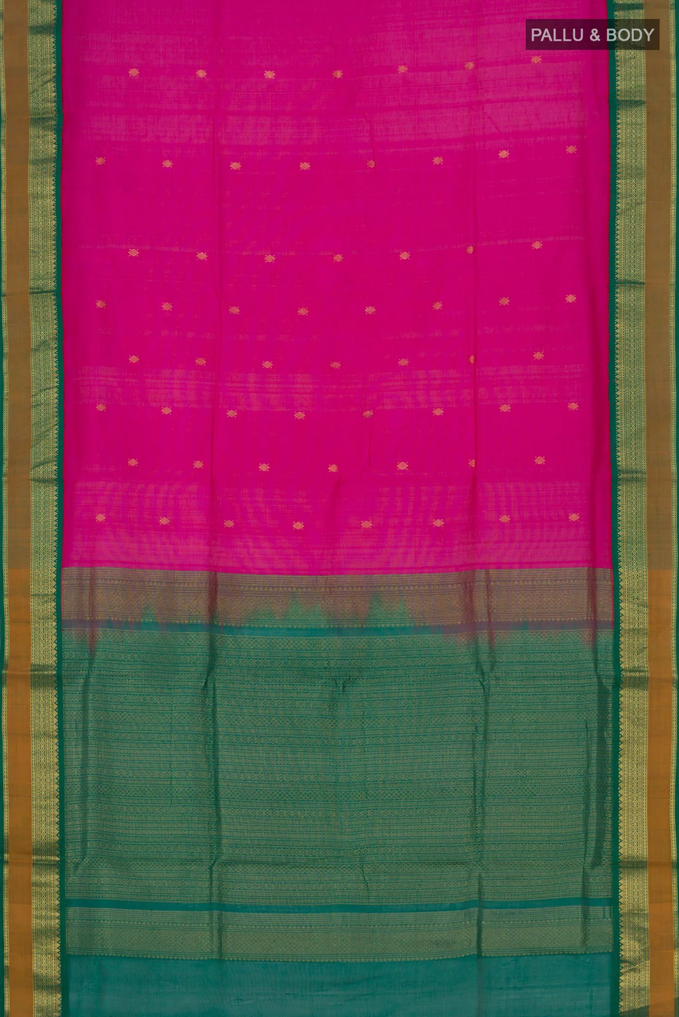 Pink Coimbatore Silk Cotton Saree - Image 5