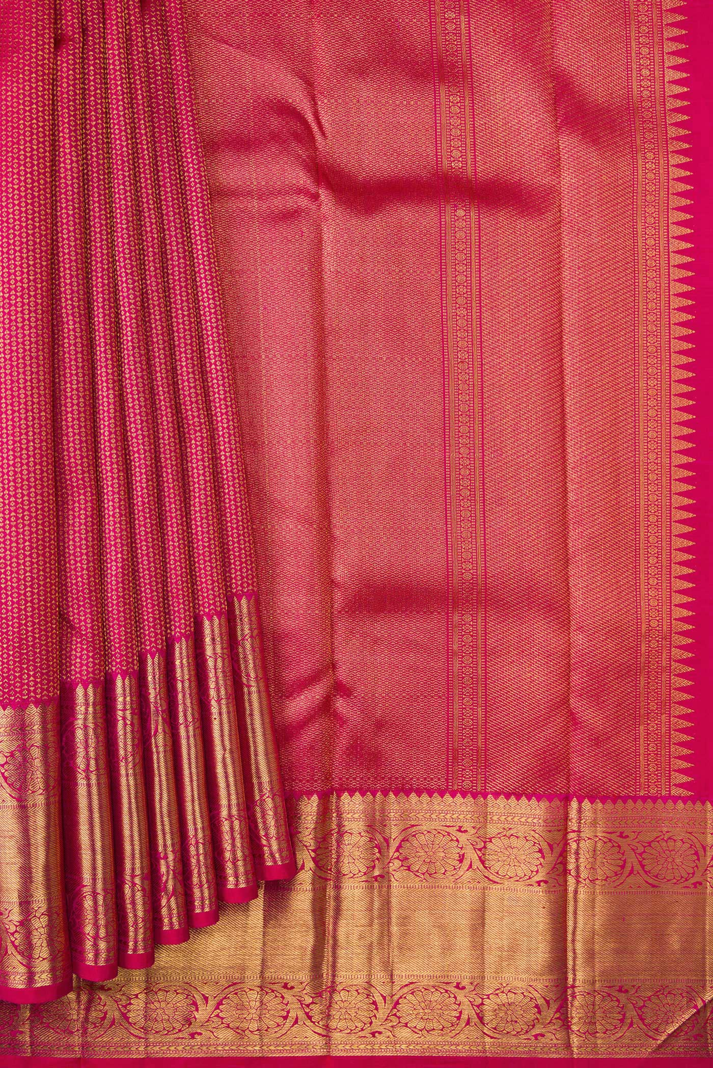 Pink Kanchipuram Silk Saree - Image 4