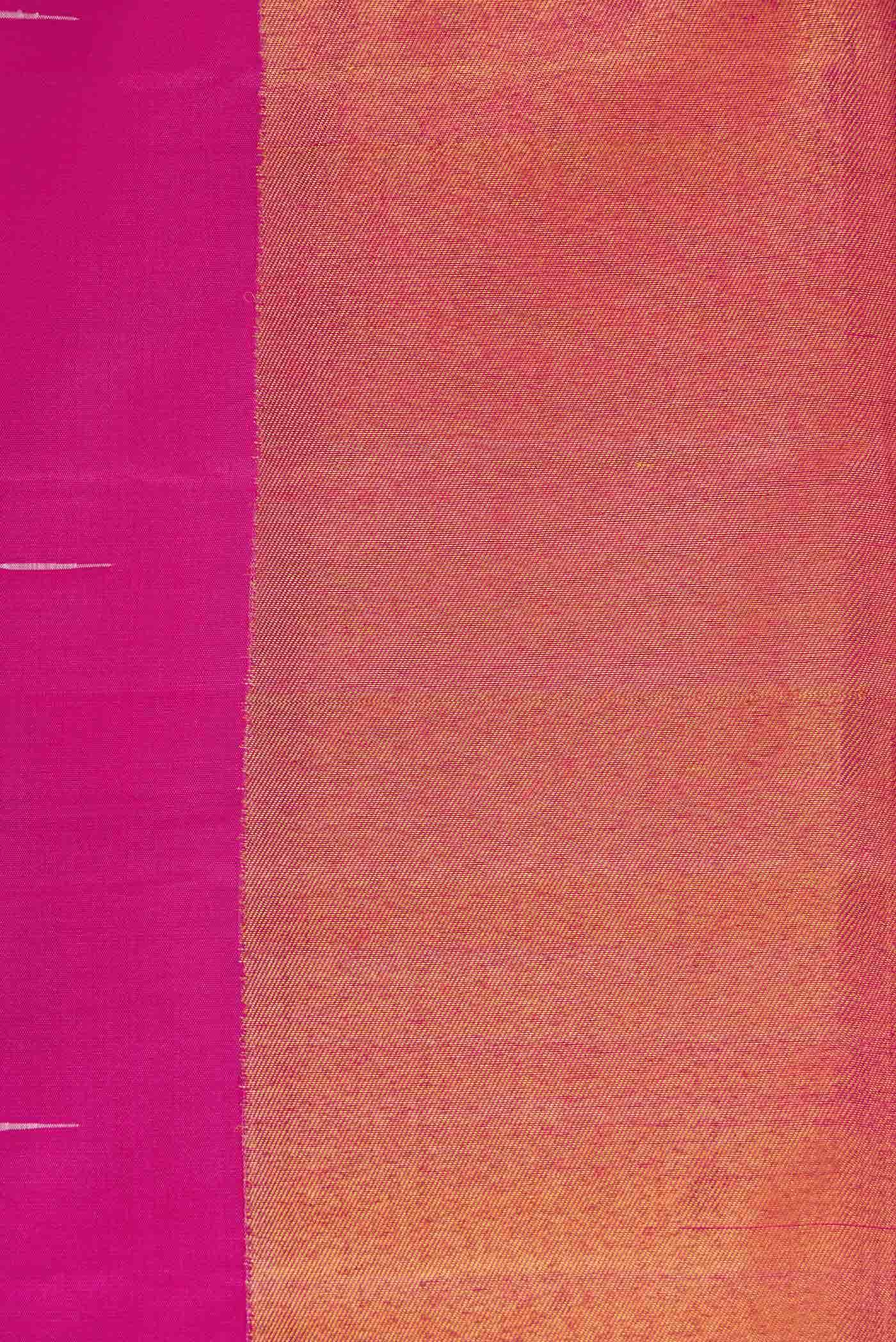 Rani Pink Dual Tone Kanjivaram Silk Saree - Image 6