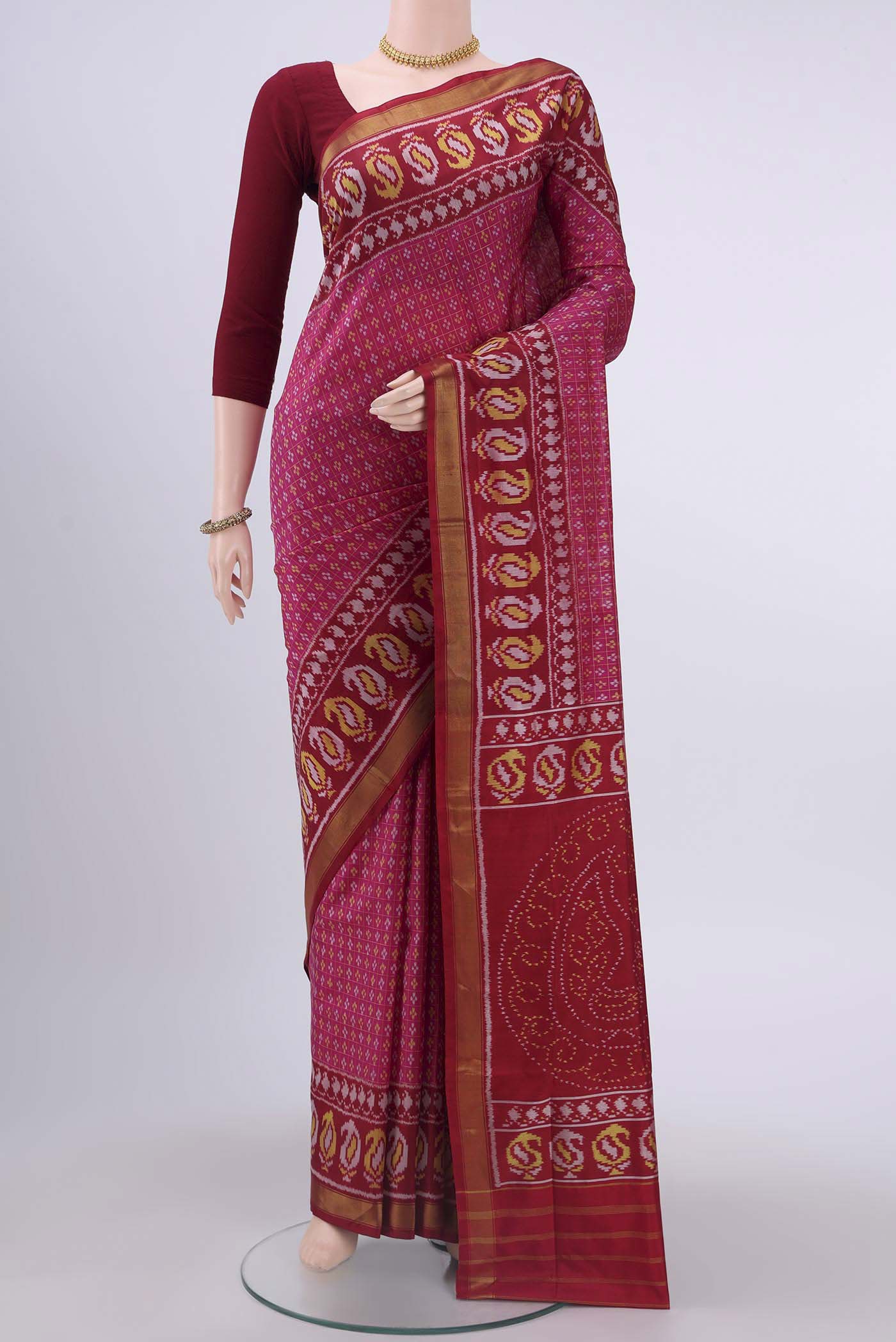 Pink Rajkot Patola Silk Saree