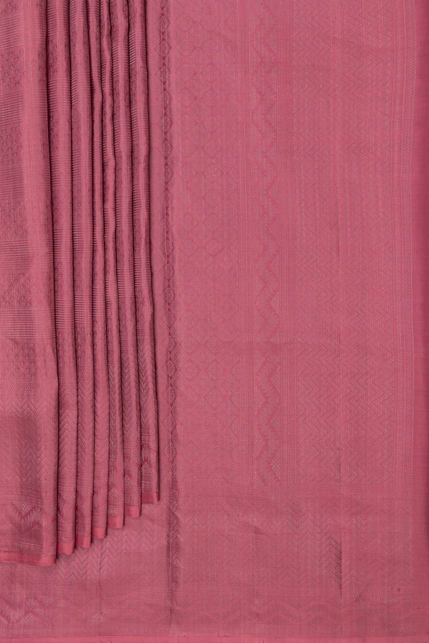 Pink Soft Silk Saree - Image 4