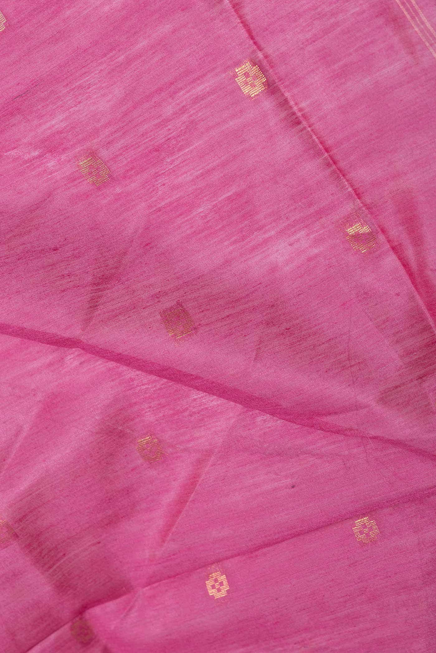 Rani Pink Dual Tone Tussar Silk Saree - Image 2