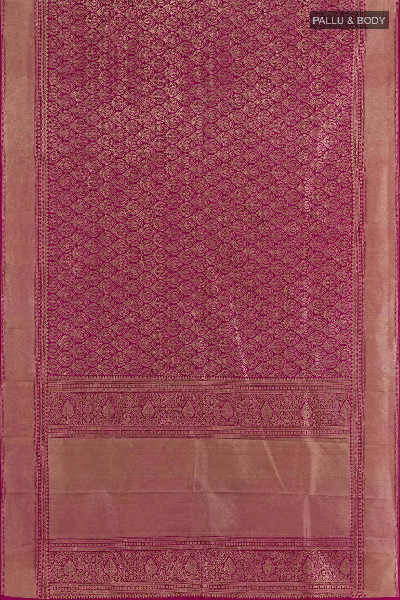 Dark Pink Kanchipuram Silk Saree - Image 3
