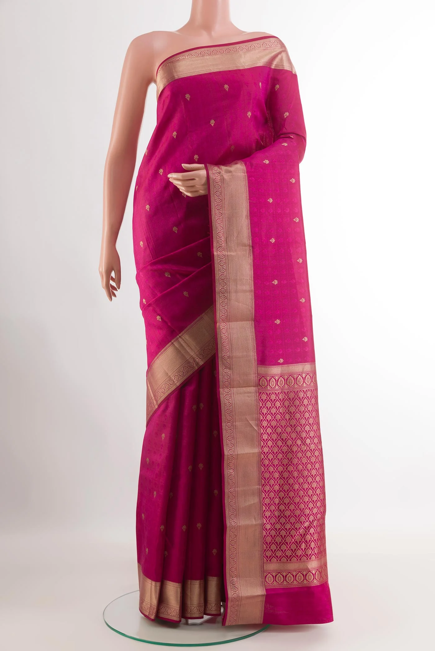 Rani Pink Kanchipuram Silk Saree