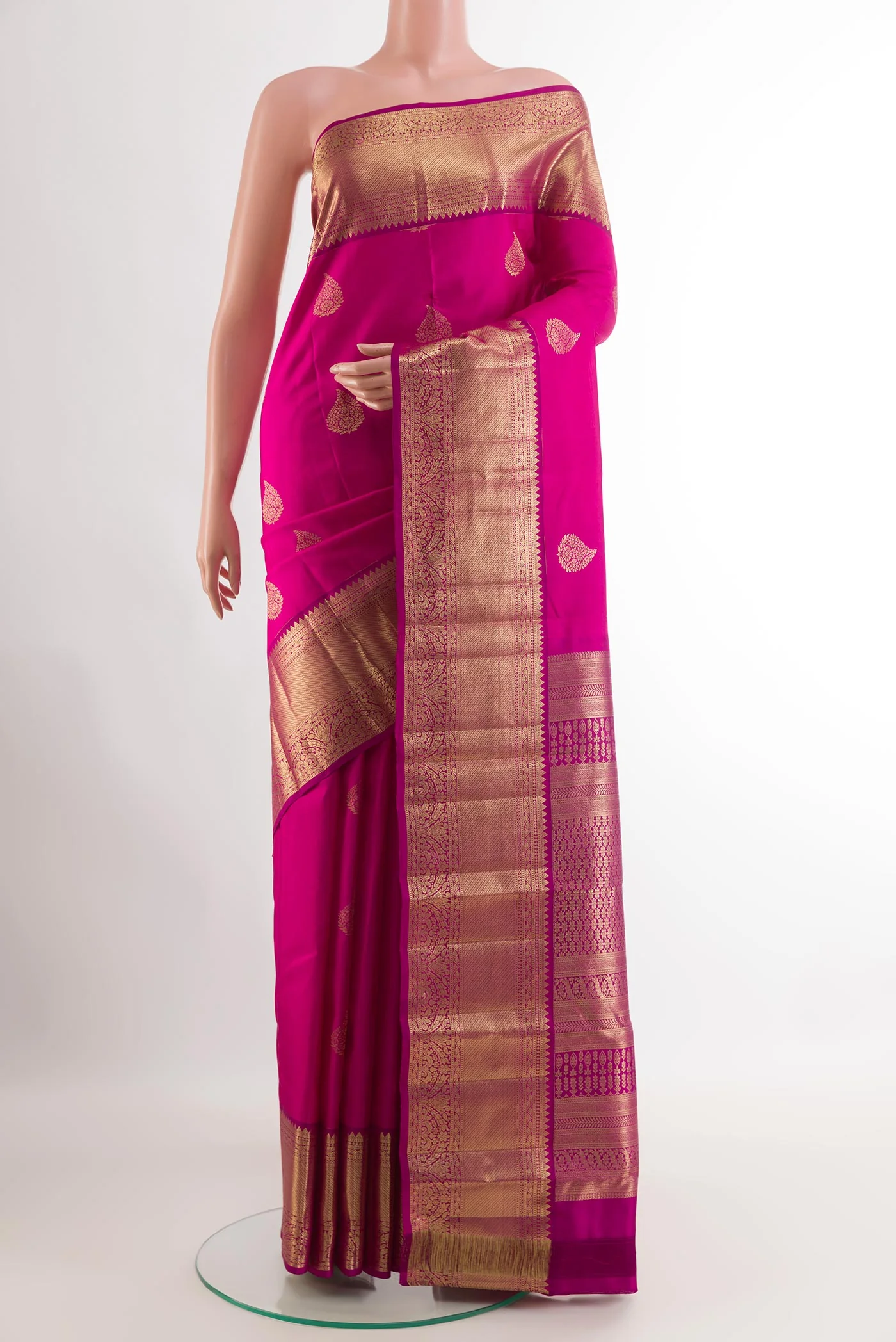 Rani Pink Kanchipuram Silk Saree