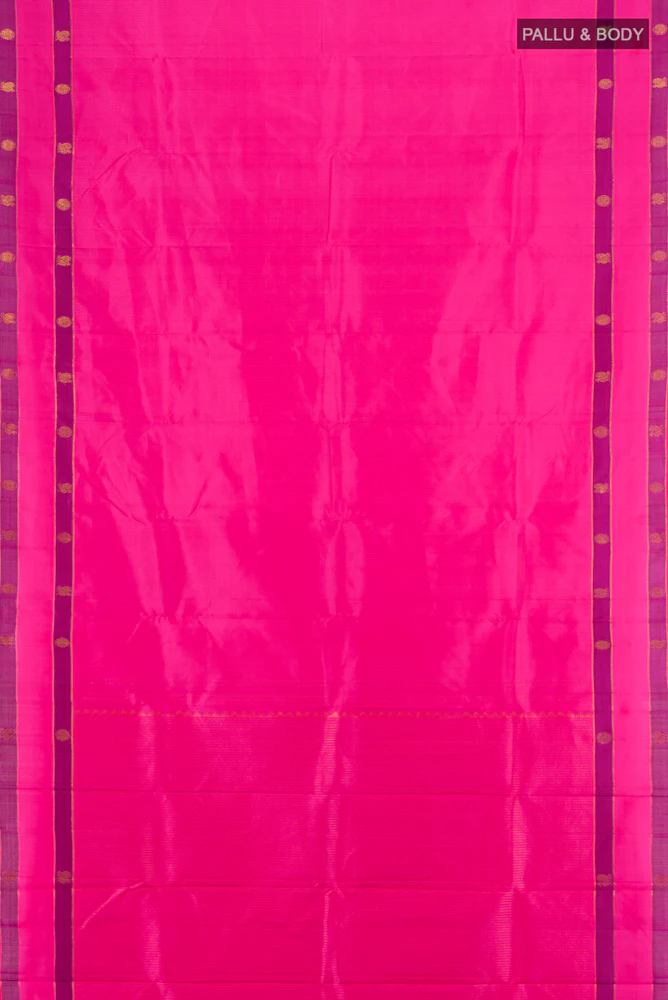 Rani Pink Kanchipuram Silk Saree - Image 5