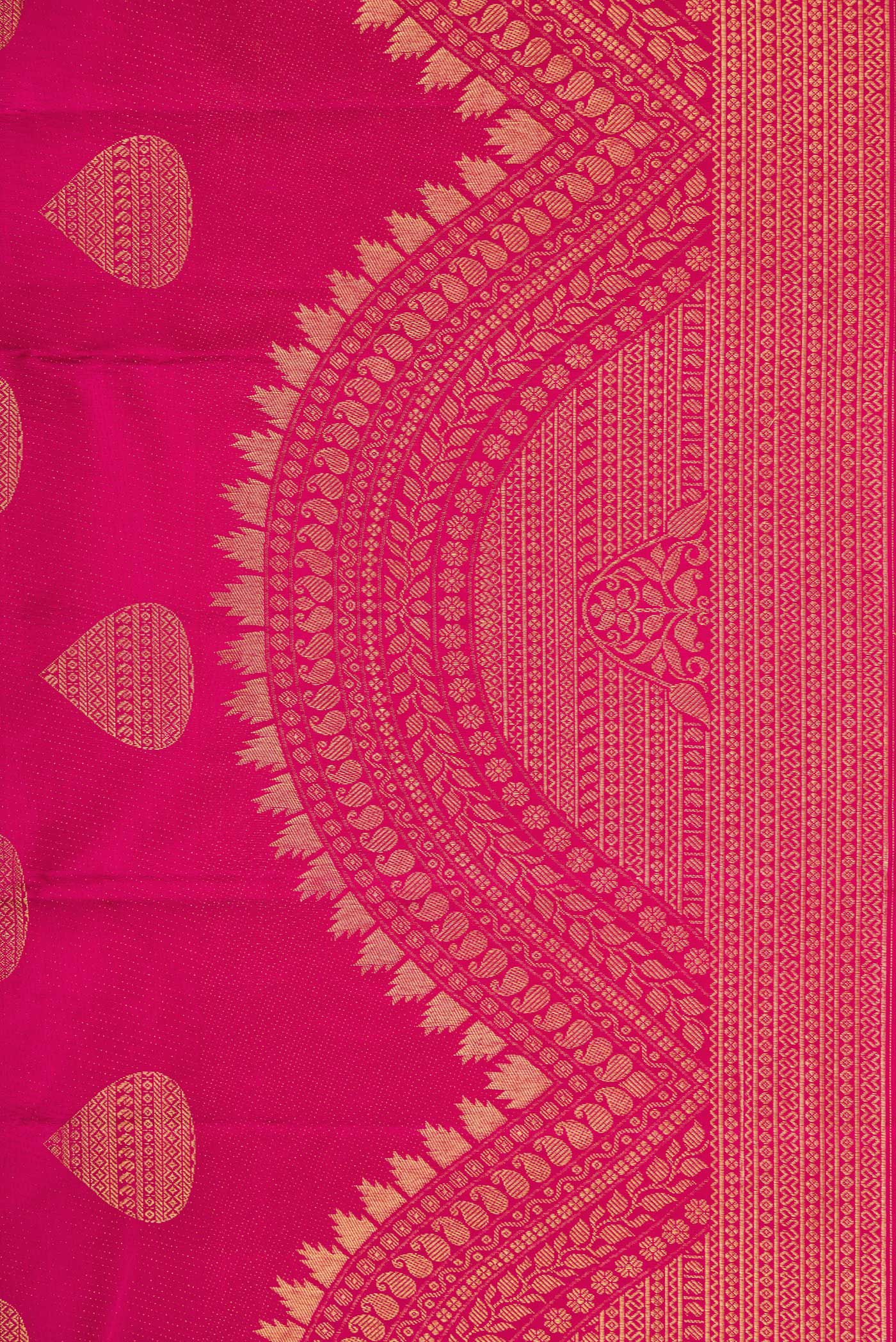 Rani Pink Kanchipuram Silk Saree - Image 3