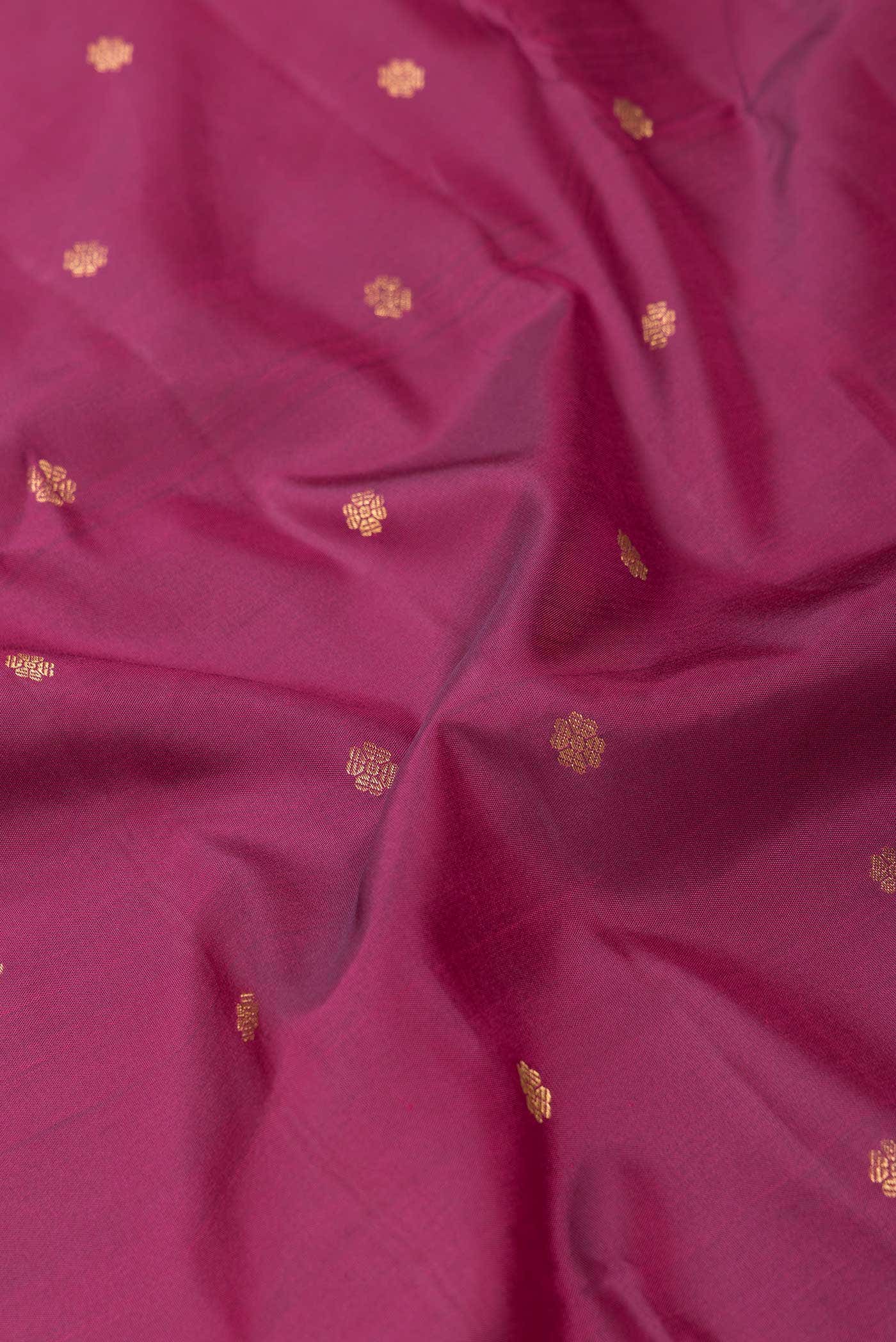 Rani Pink Kanjivaram Silk Saree - Image 3