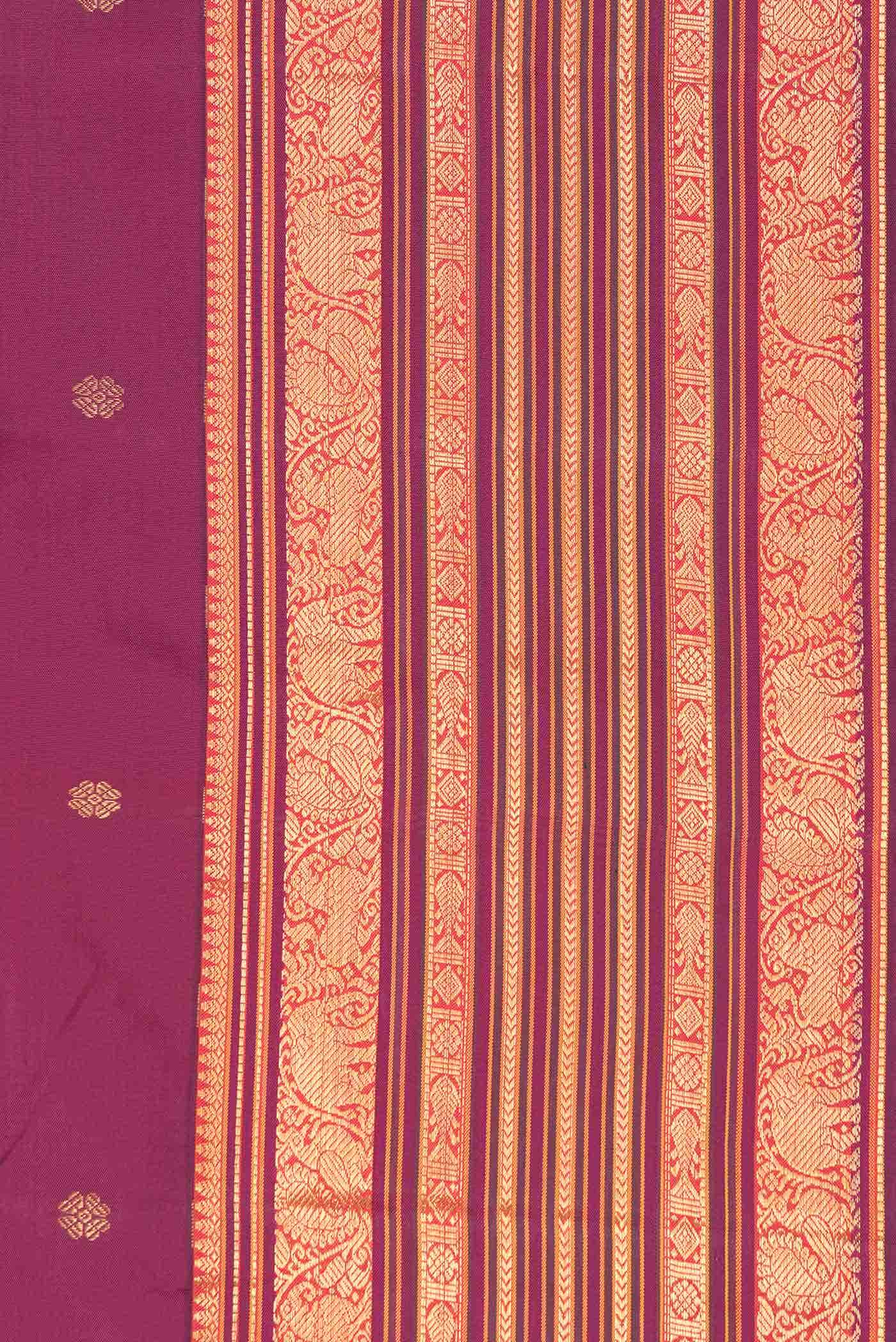 Rani Pink Kanjivaram Silk Saree - Image 4