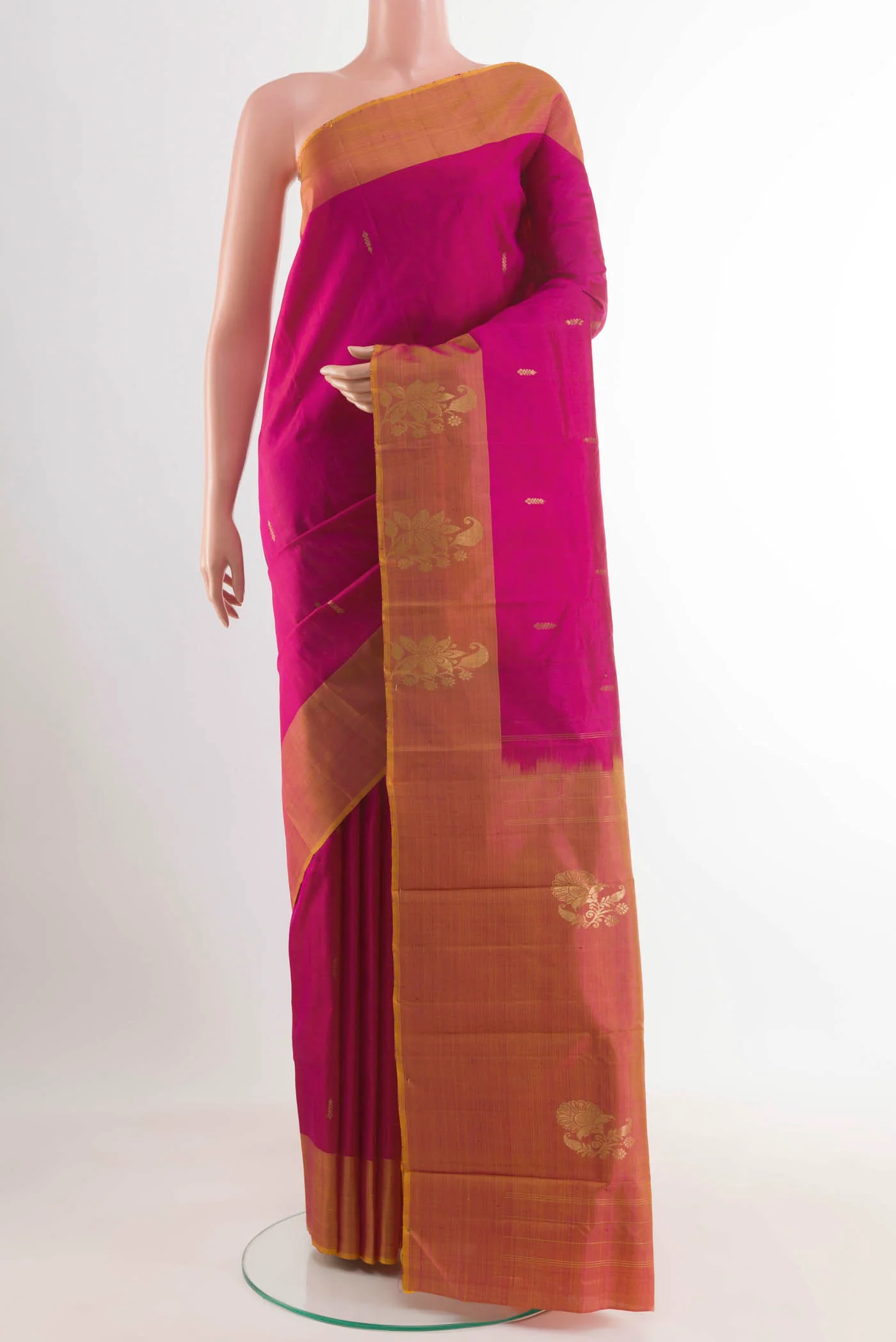 Rani Pink Kanjivaram Saree