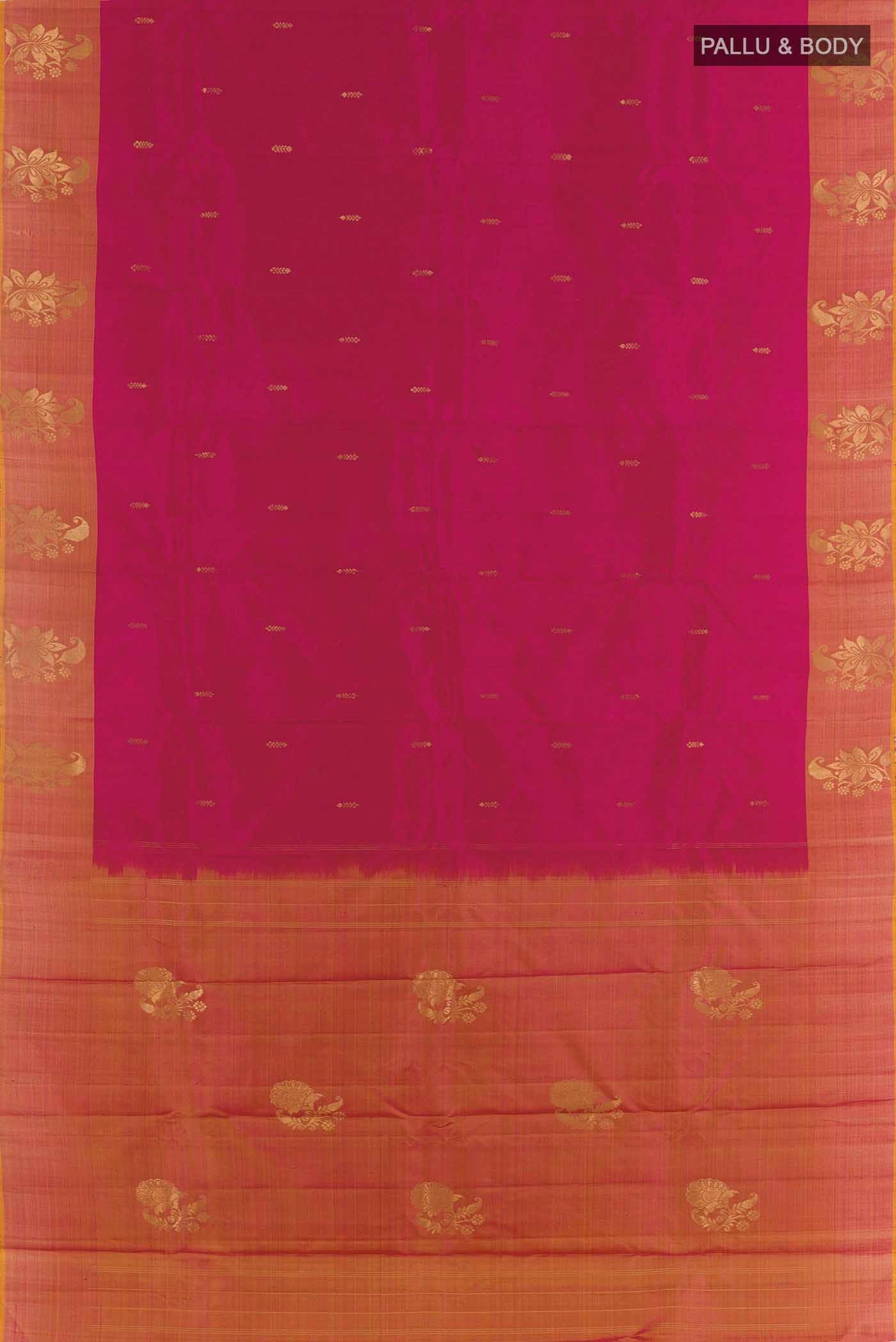 Rani Pink Kanjivaram Saree - Image 3