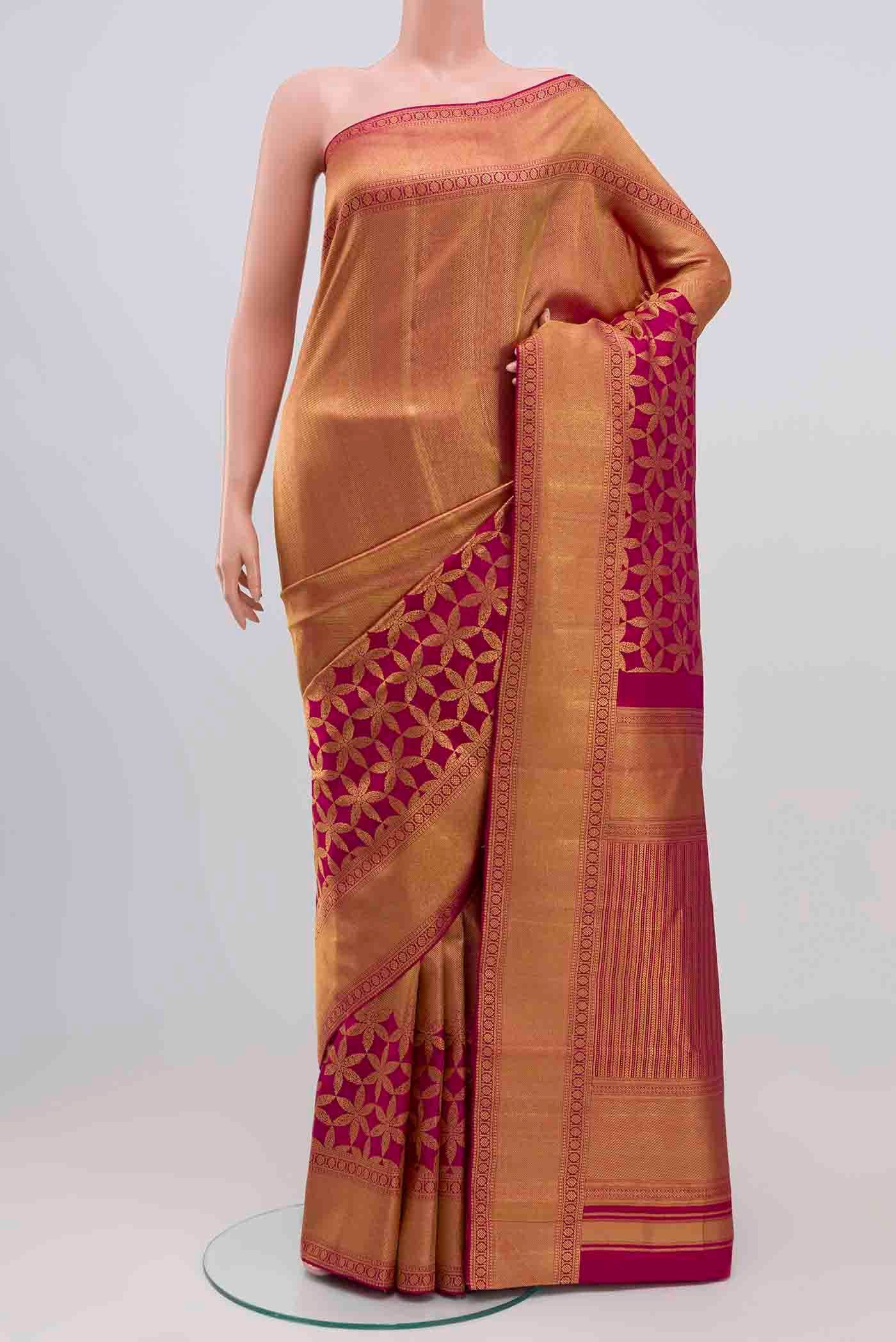 Rani Pink Kanjivaram Silk Saree