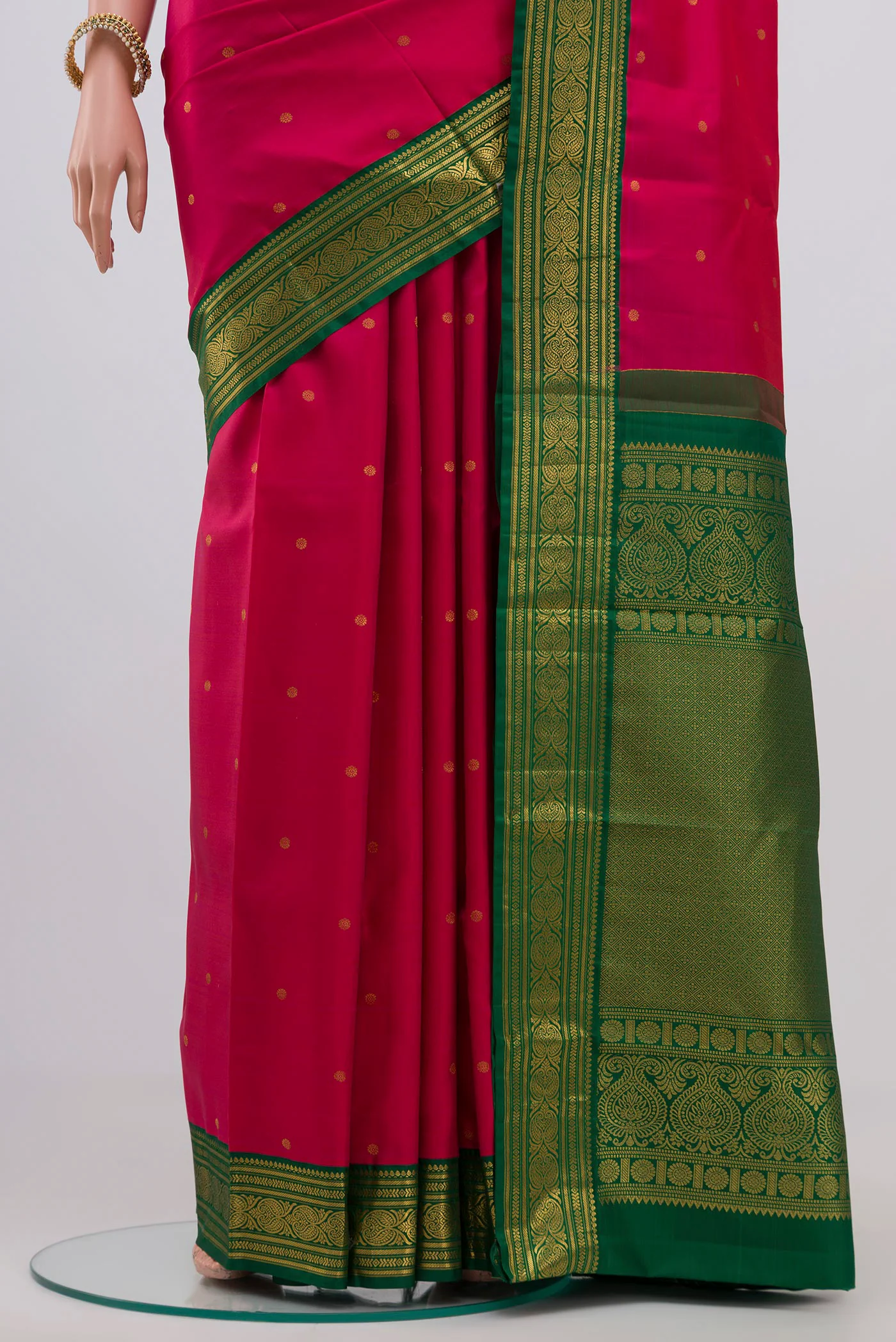 Pink Kanjivaram Silk Saree - Image 3