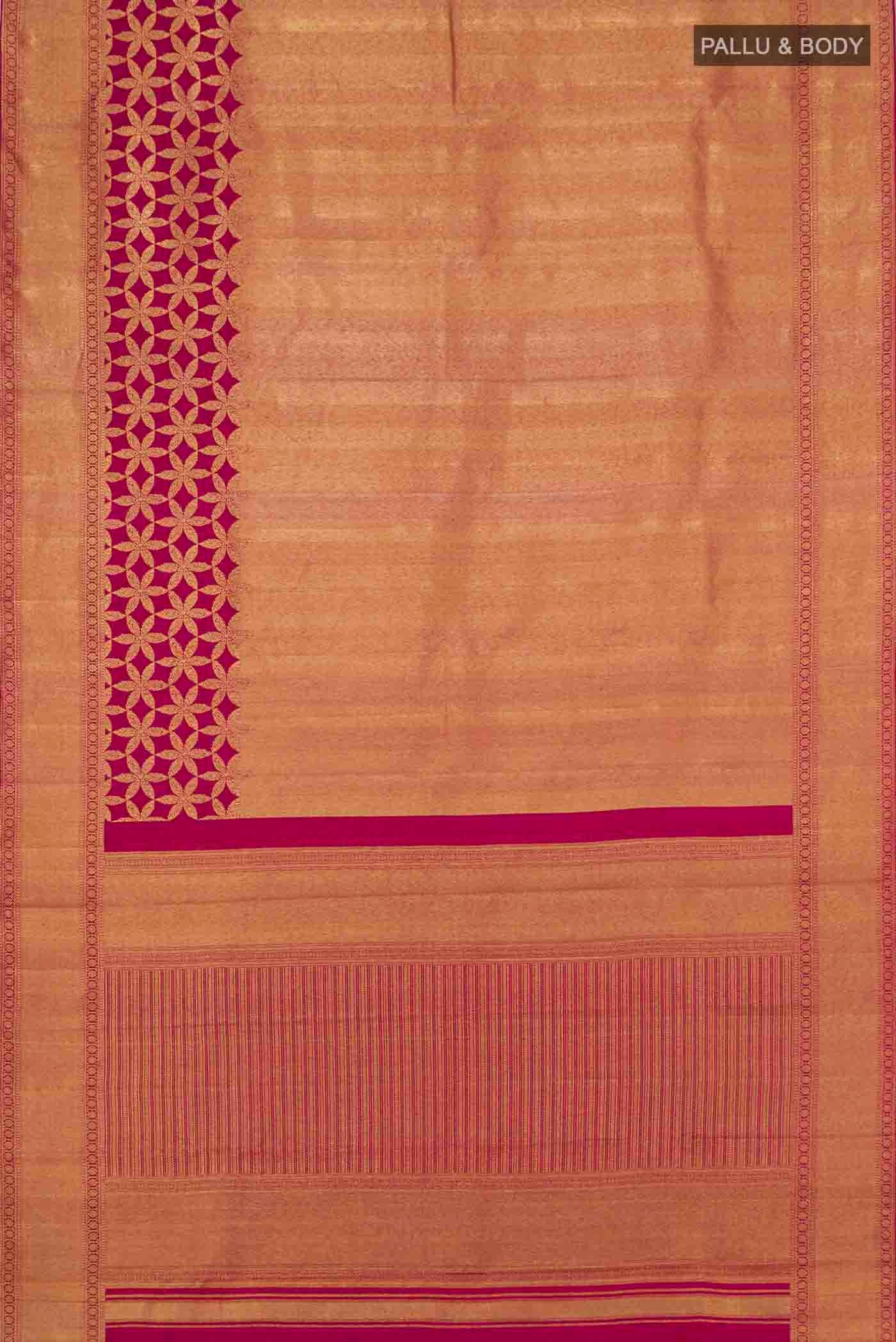 Rani Pink Kanjivaram Silk Saree - Image 5