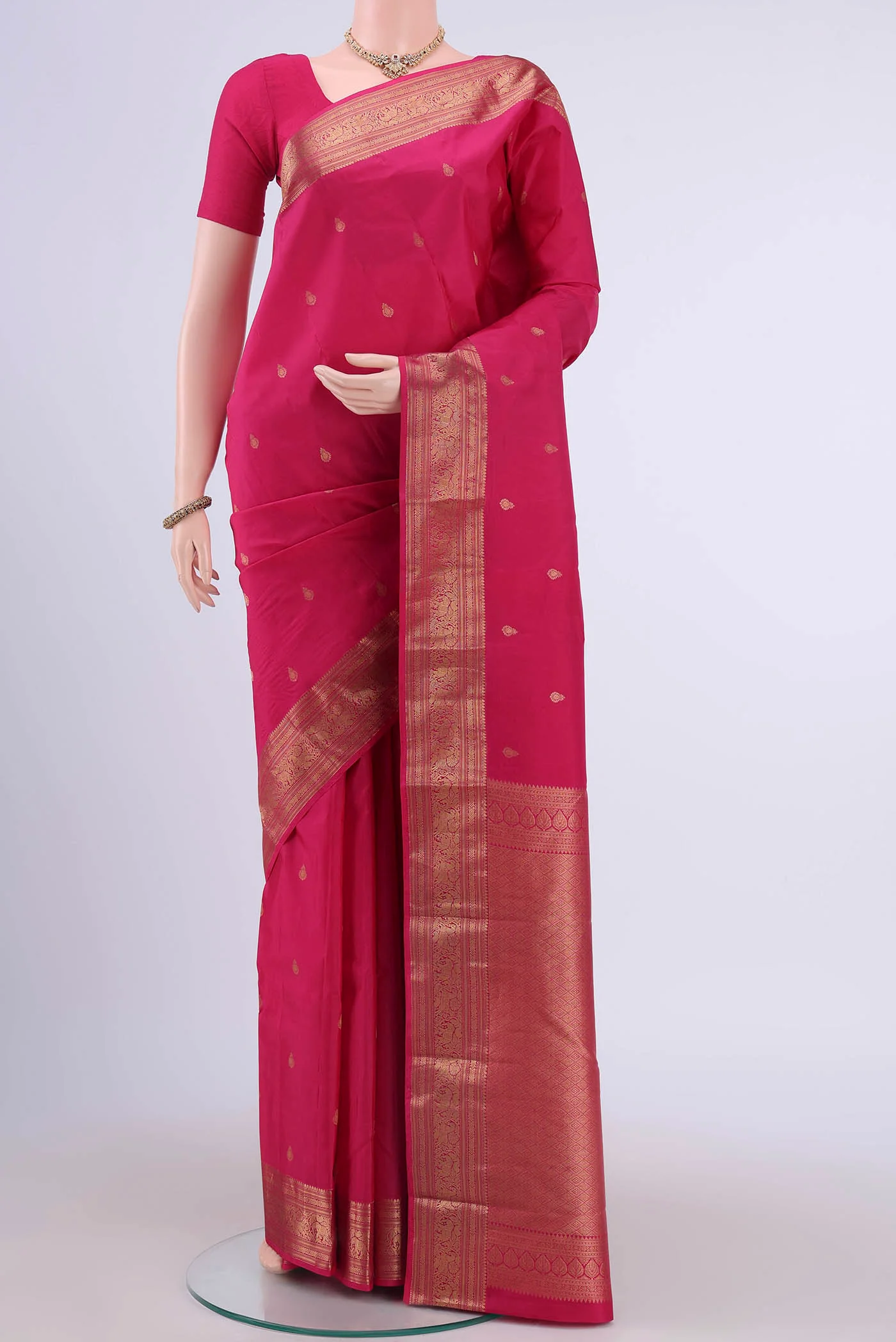 Rani Pink Nangavalli Silk [ Salem ] Saree