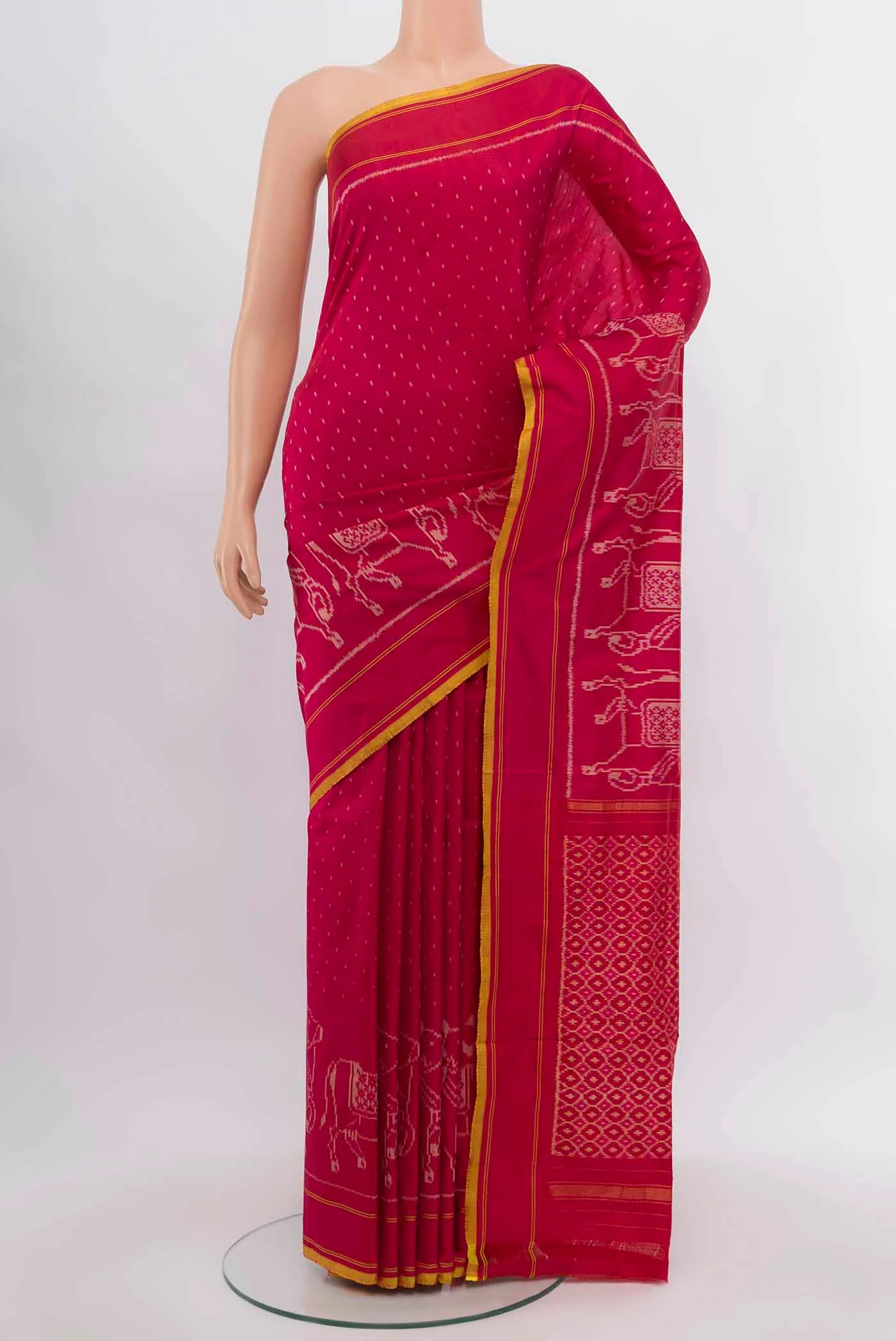 Pink Pochampally Silk Saree