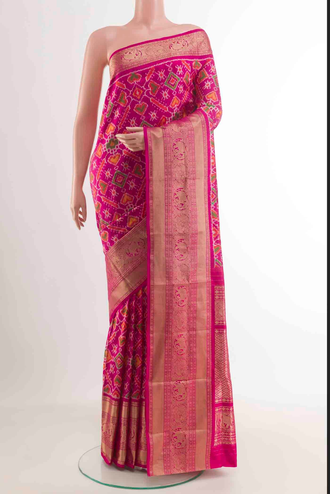 Rani Pink Rajkot Patola Silk Saree
