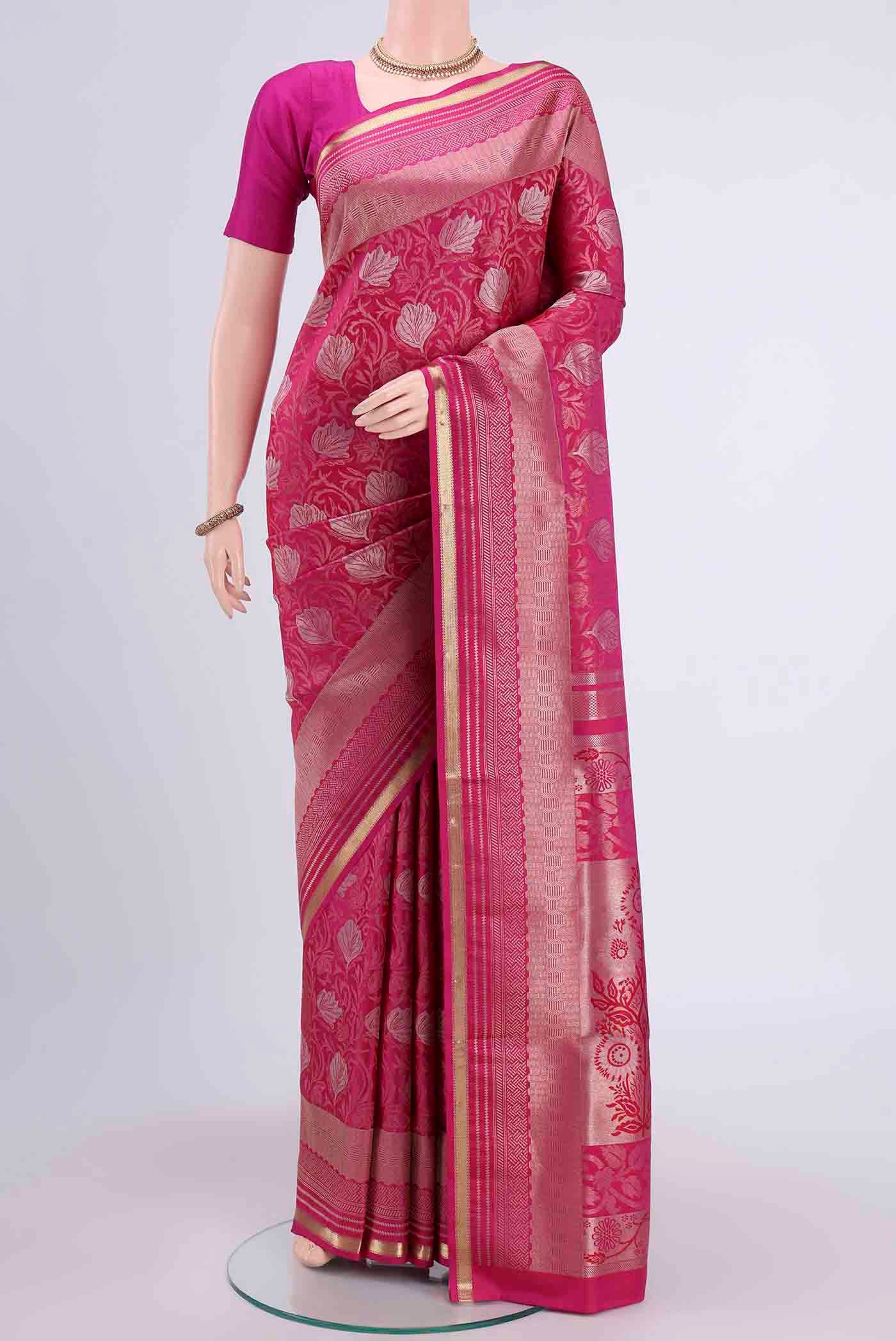 Rani Pink Soft Silk Saree