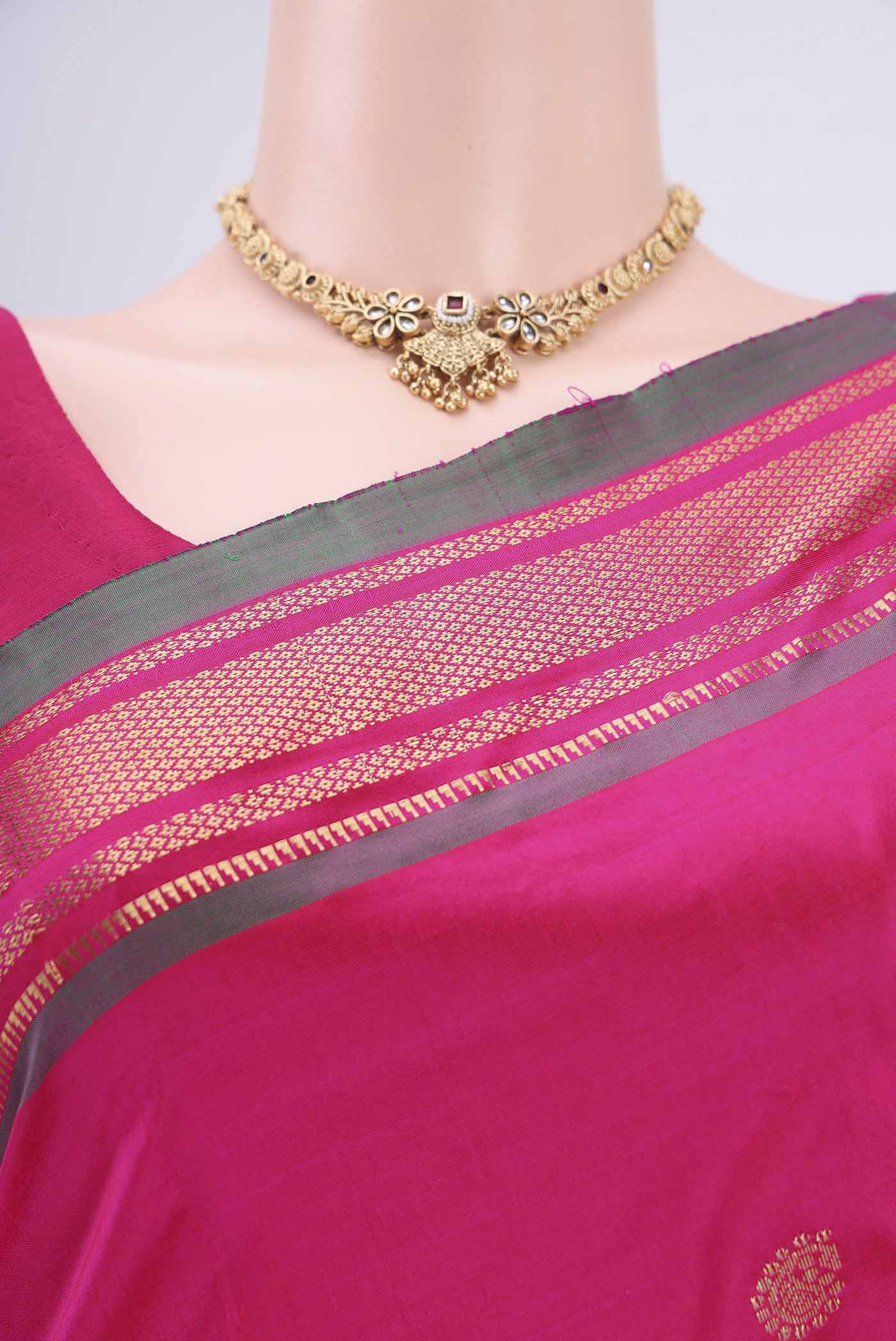 Pink Paithani Silk Saree - Image 2
