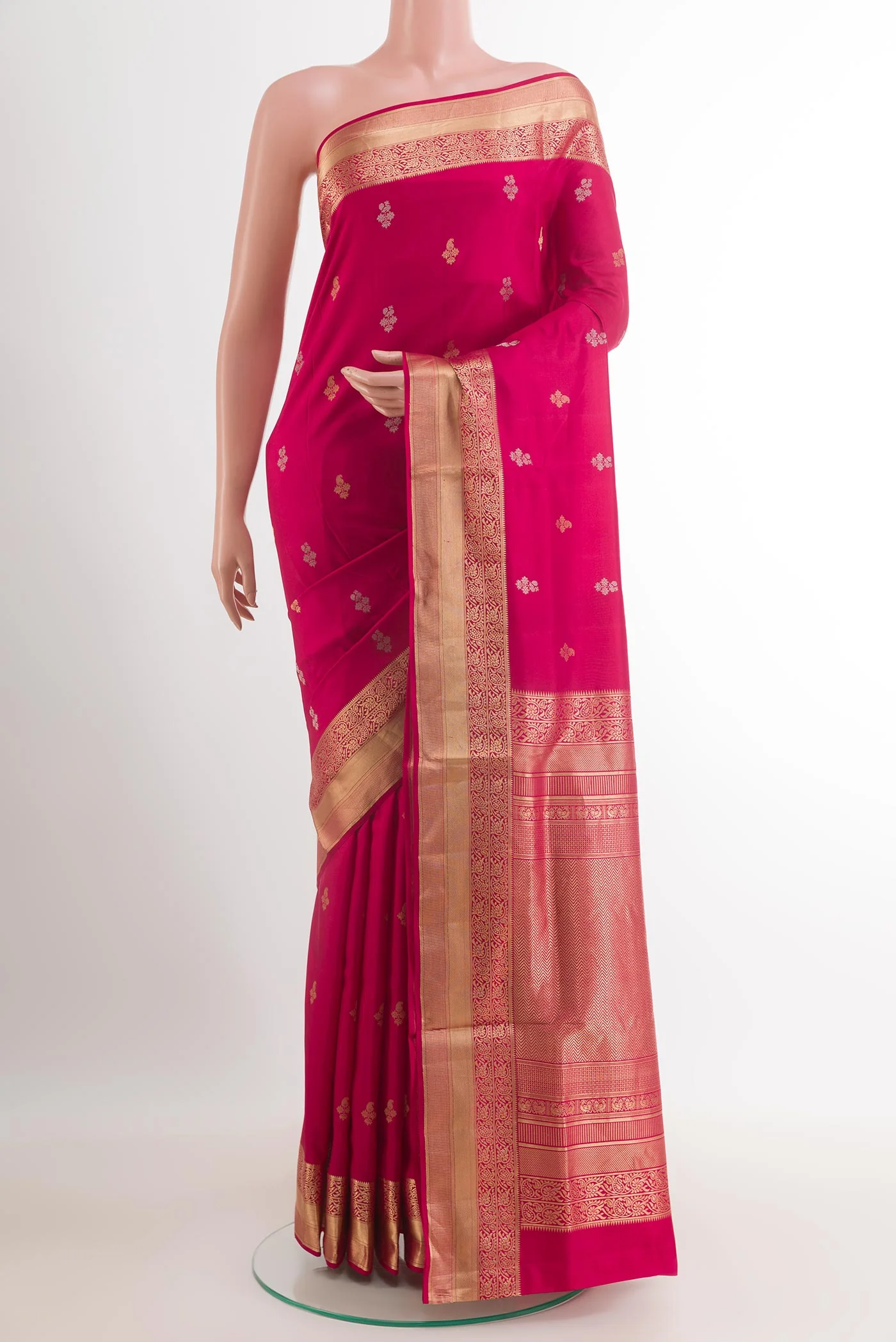 Dark Pink Soft Silk Saree