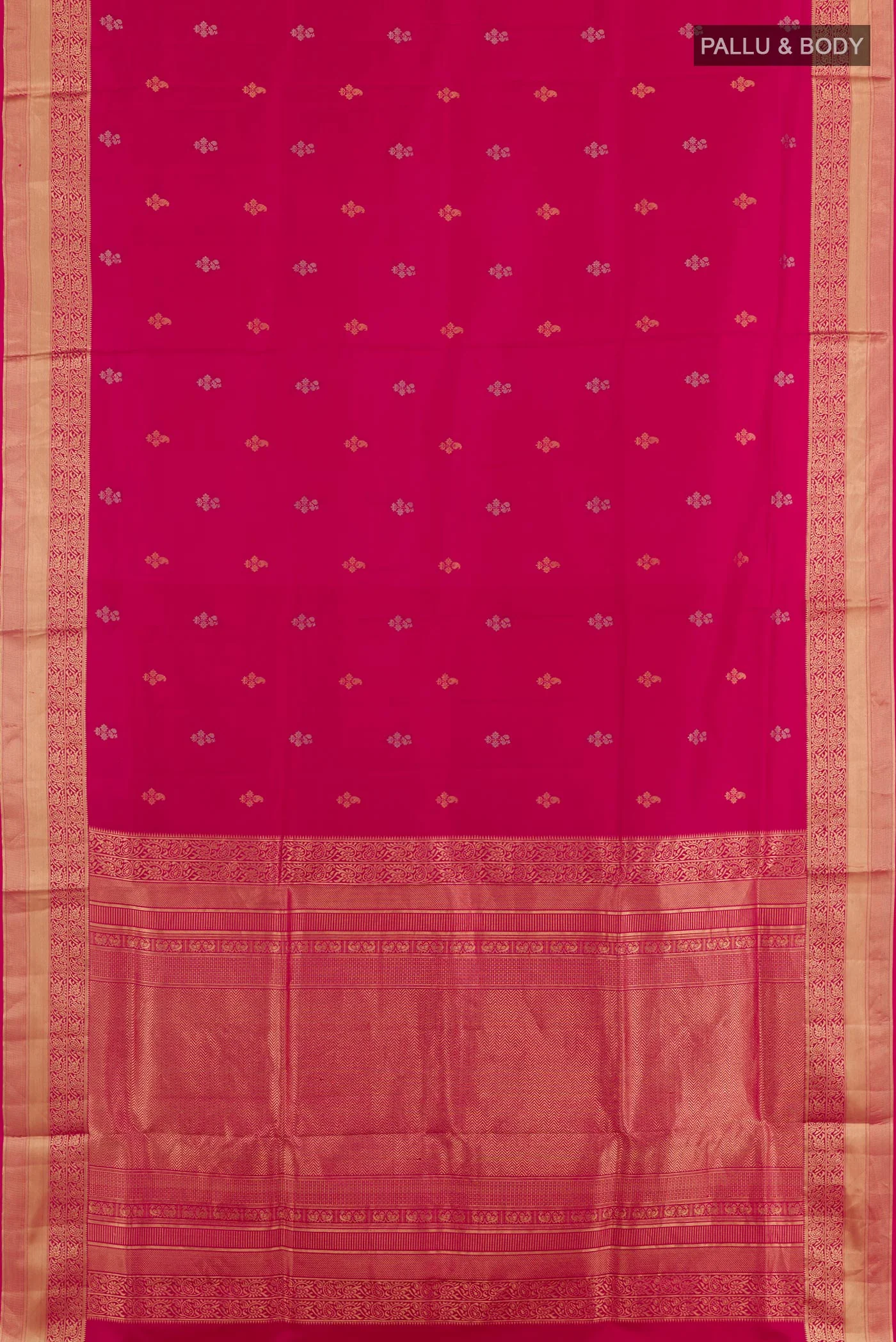 Dark Pink Soft Silk Saree - Image 3