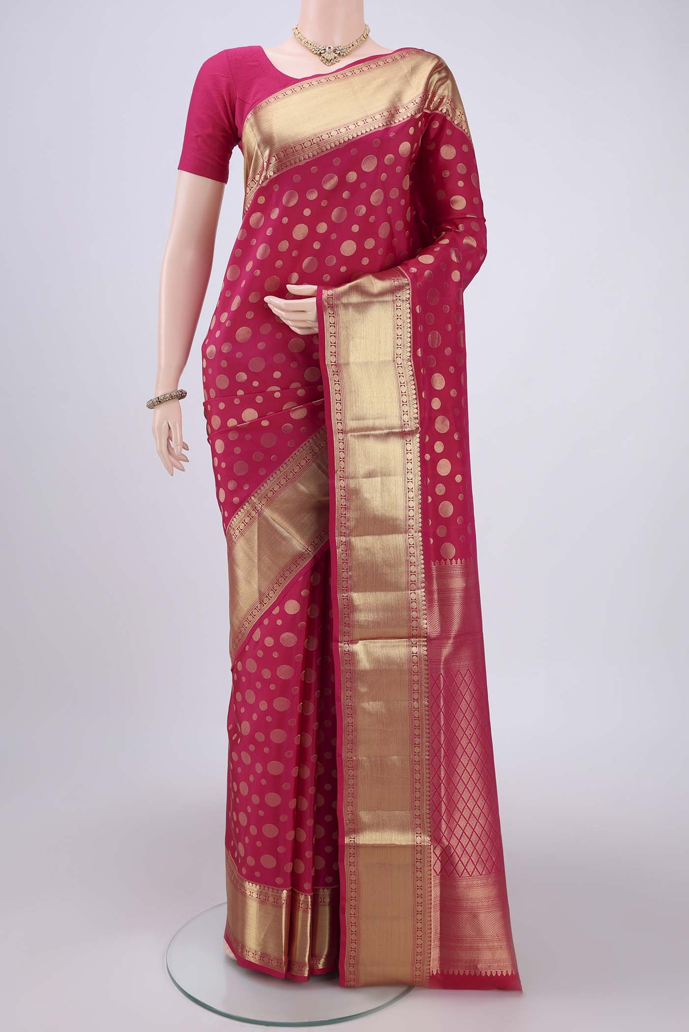 Dark Pink Soft Silk Saree
