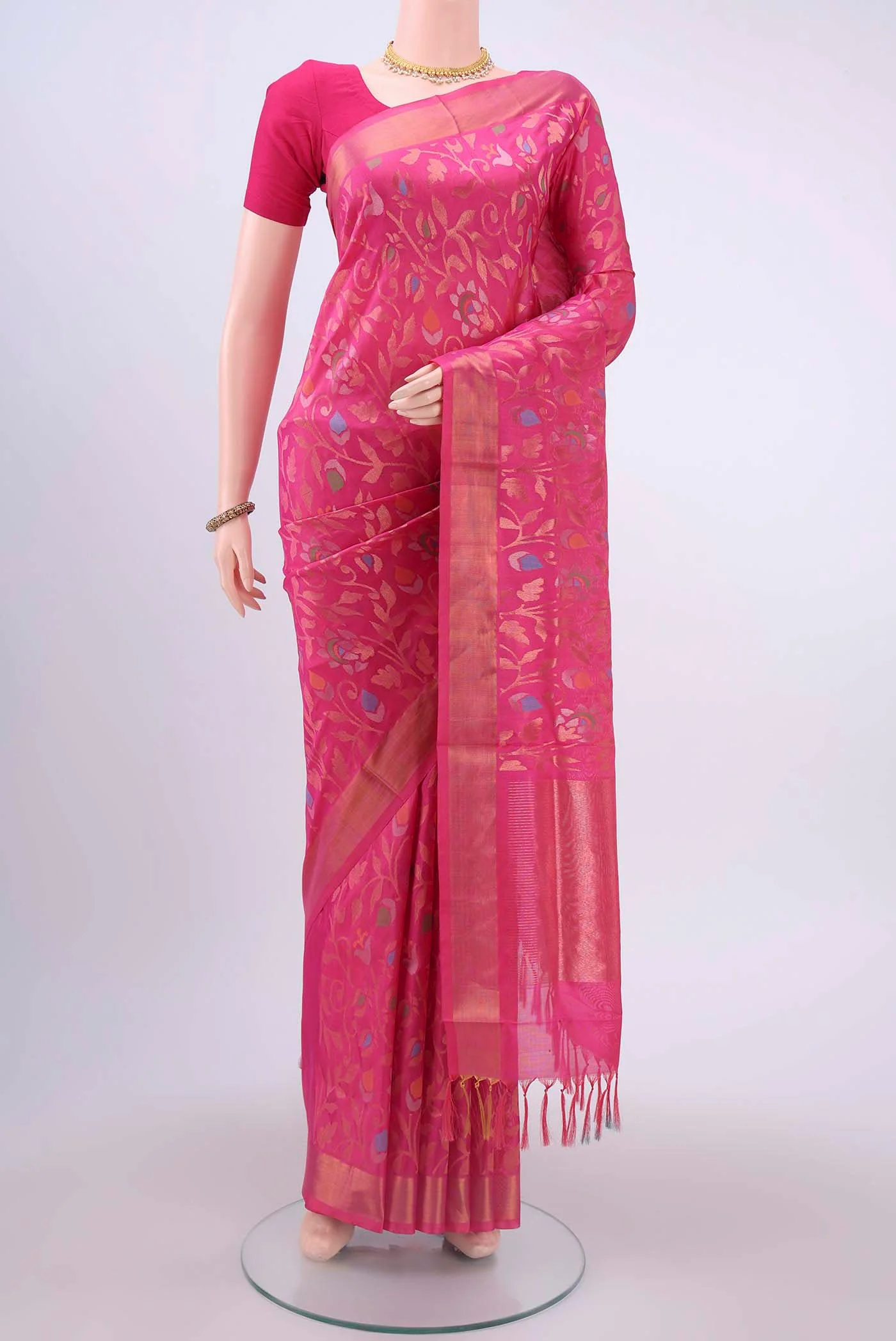 Rani Pink Uppada Silk Saree