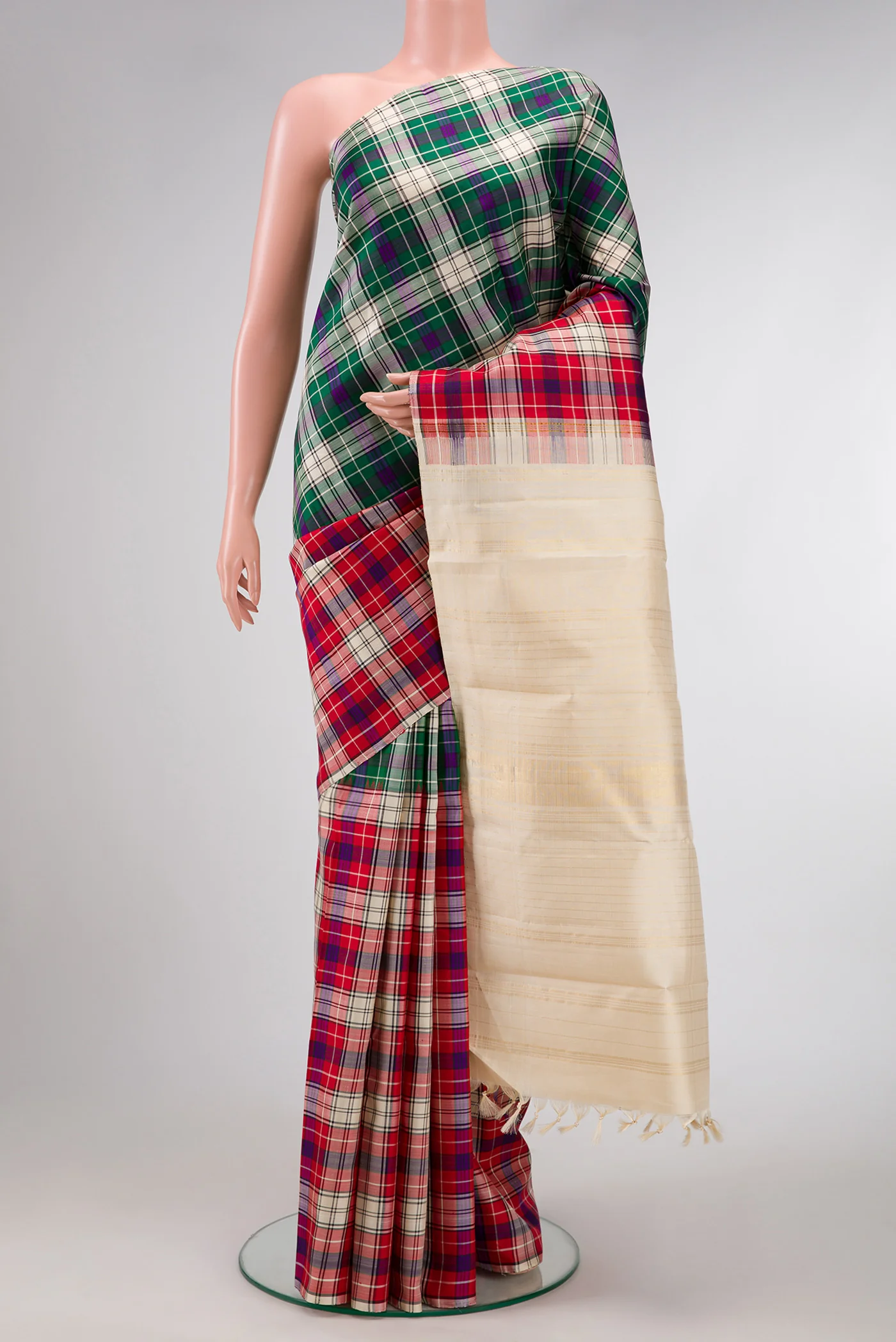 Multi Color Kanjivaram Silk Saree