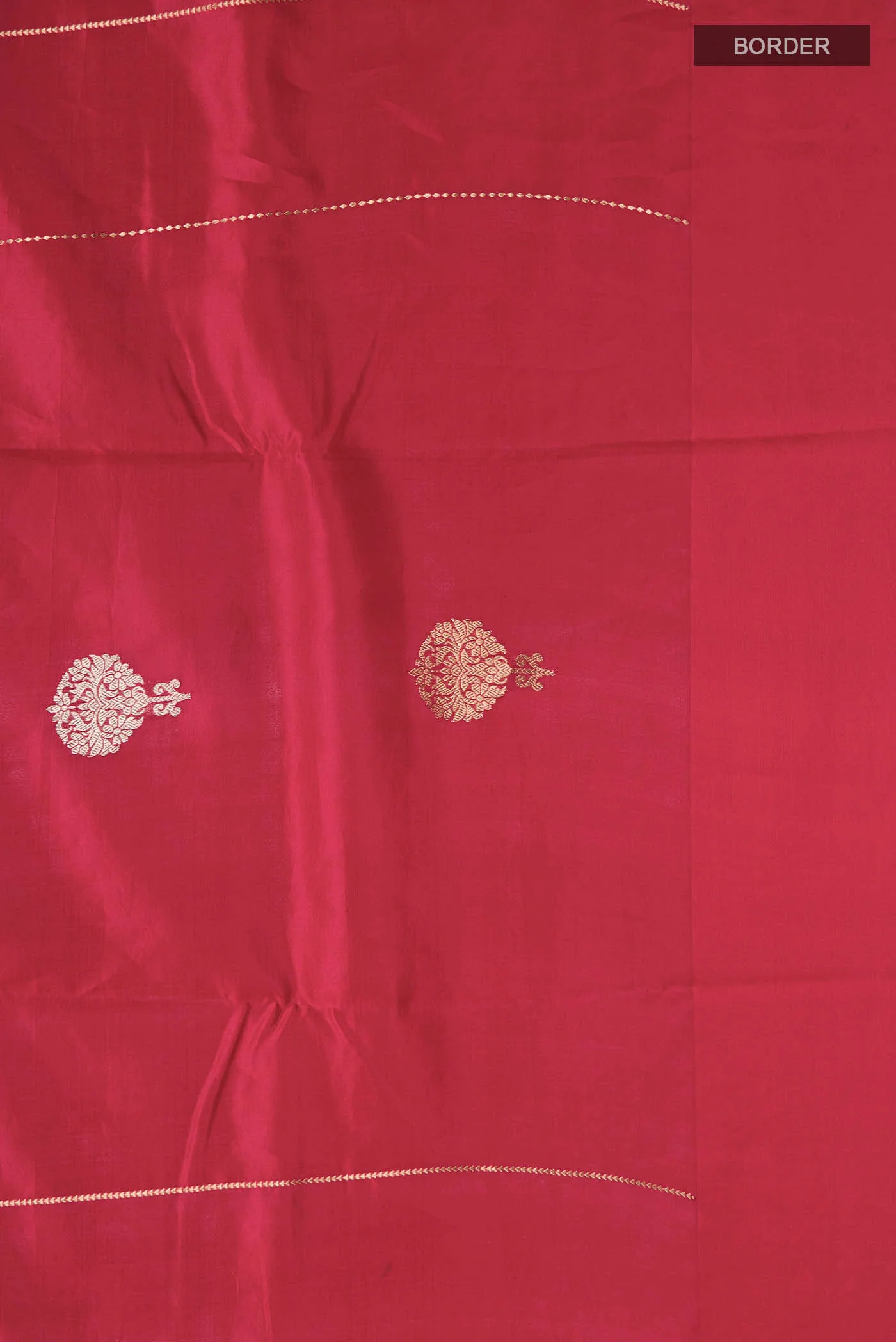 Red Banarasi Katan Silk Saree - Image 3