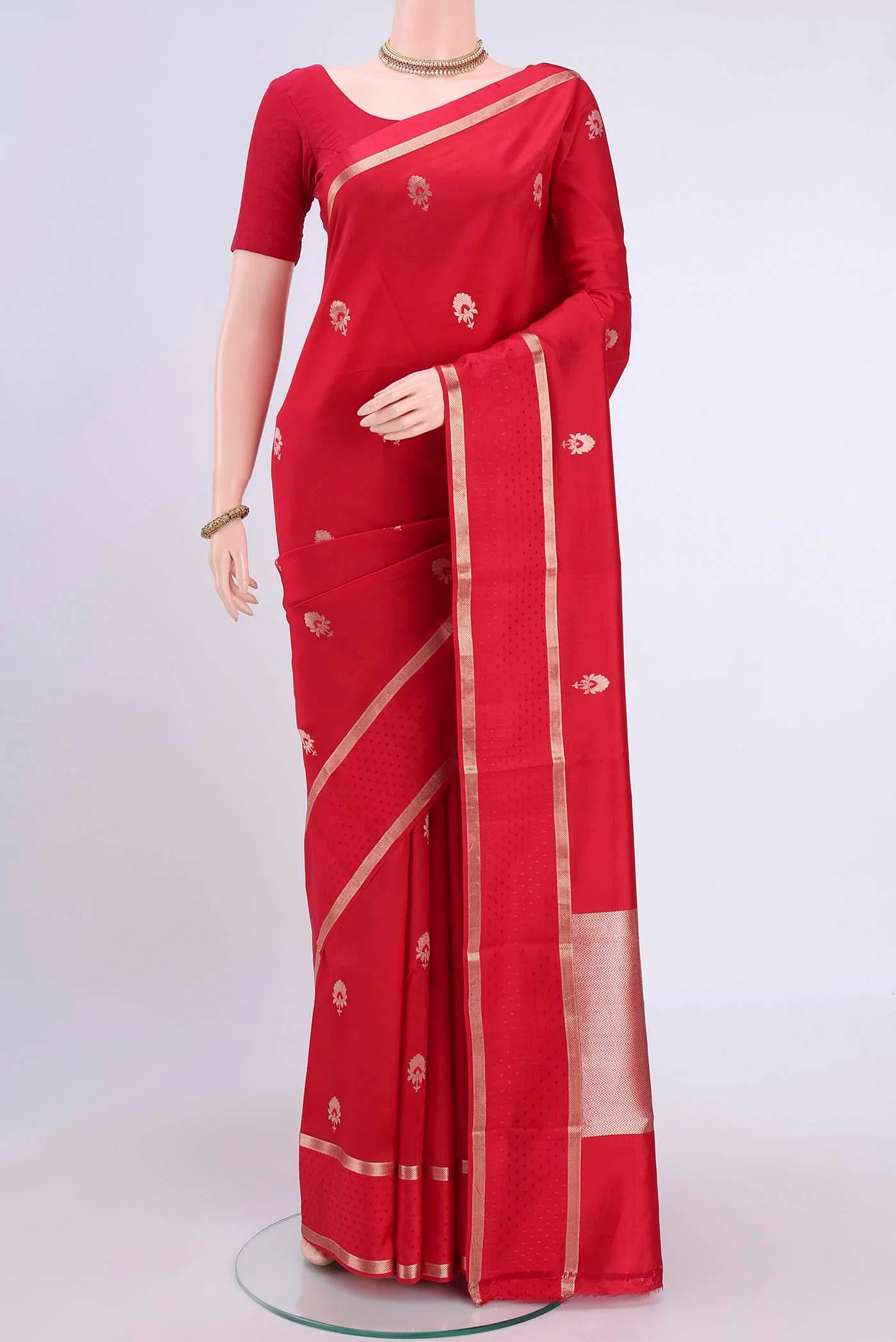 Red Banarasi Silk Saree