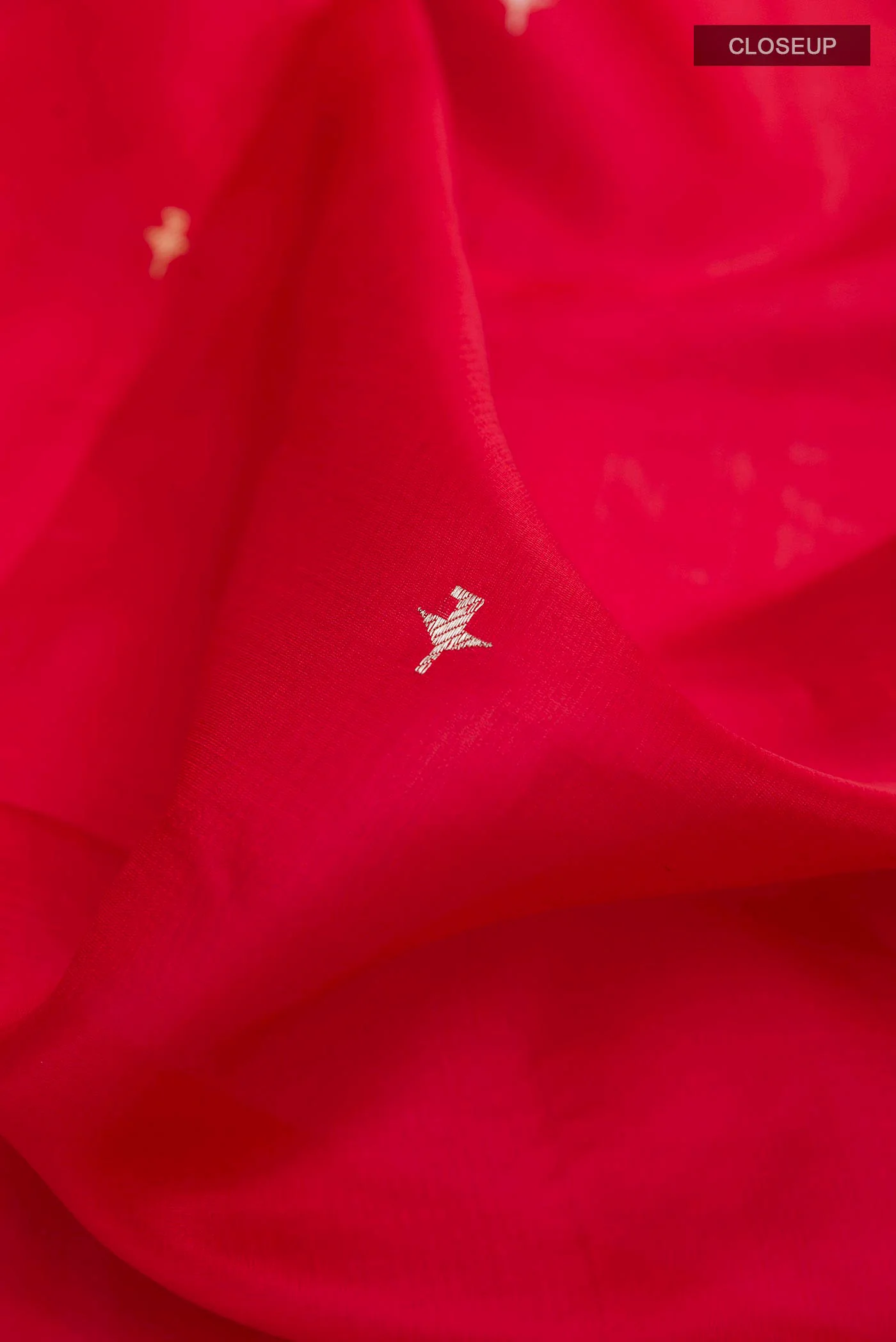 Red Banarasi Silk Saree - Image 2