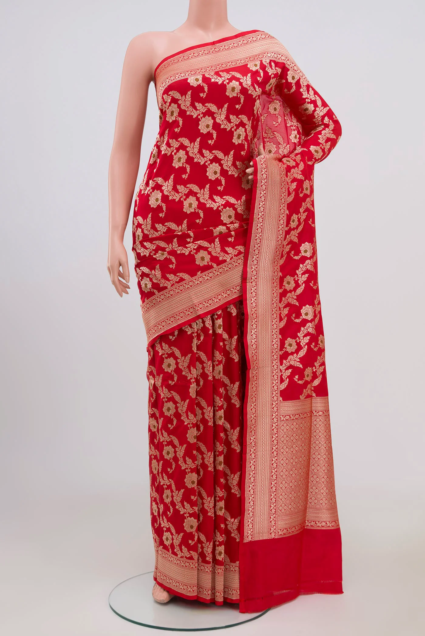 Red Banarasi Silk Saree
