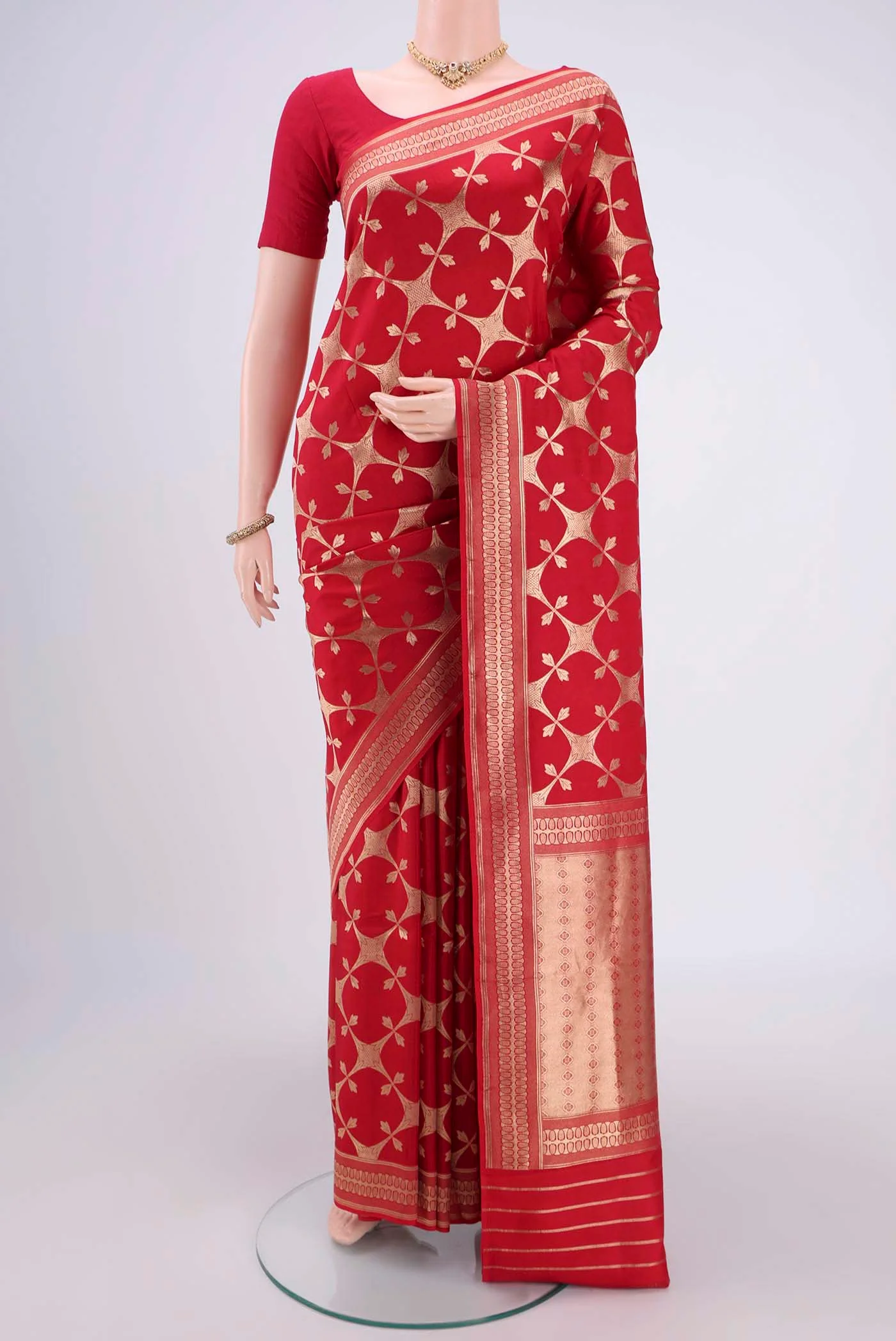 Red Banarasi Silk Saree